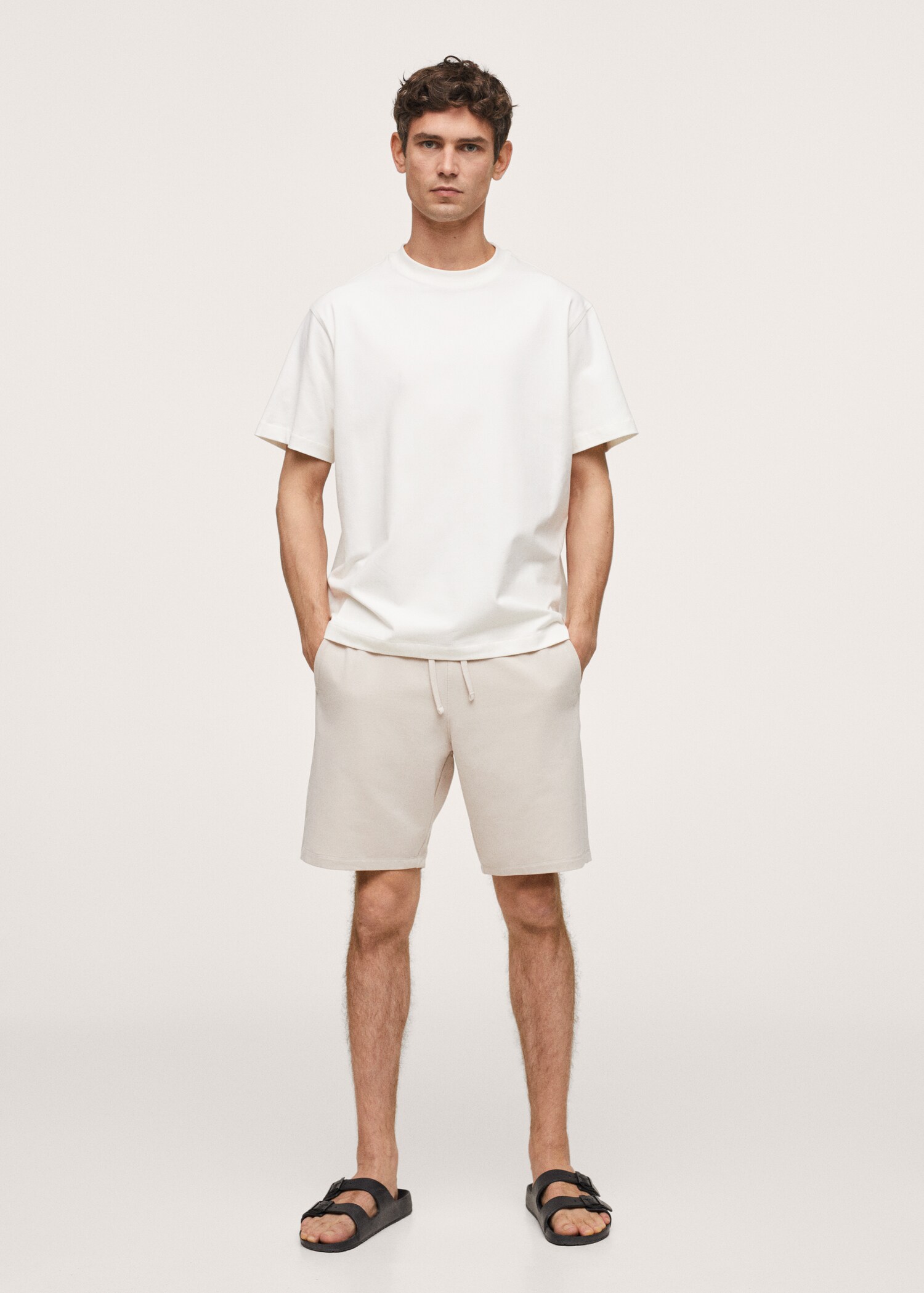 Organic cotton jogging Bermuda shorts - General plane