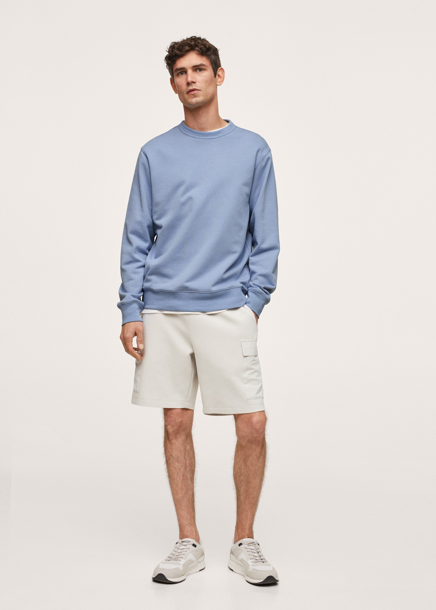 Basic-Baumwollsweatshirt - Allgemeine Ansicht