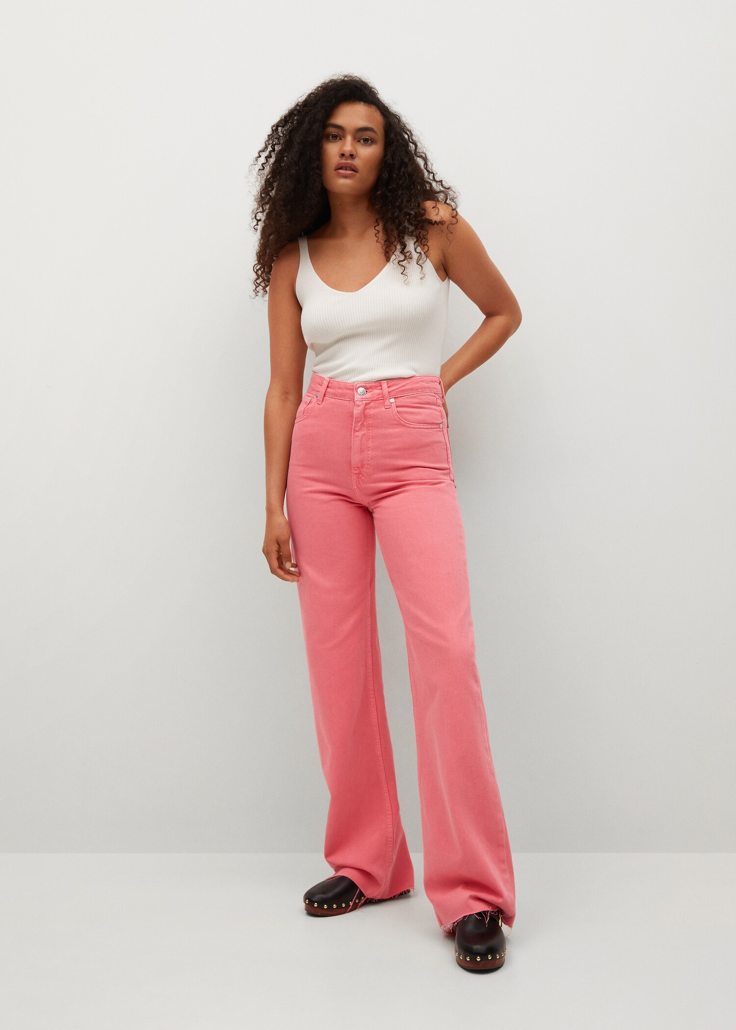 Jeans rectos tiro alto - Plano general