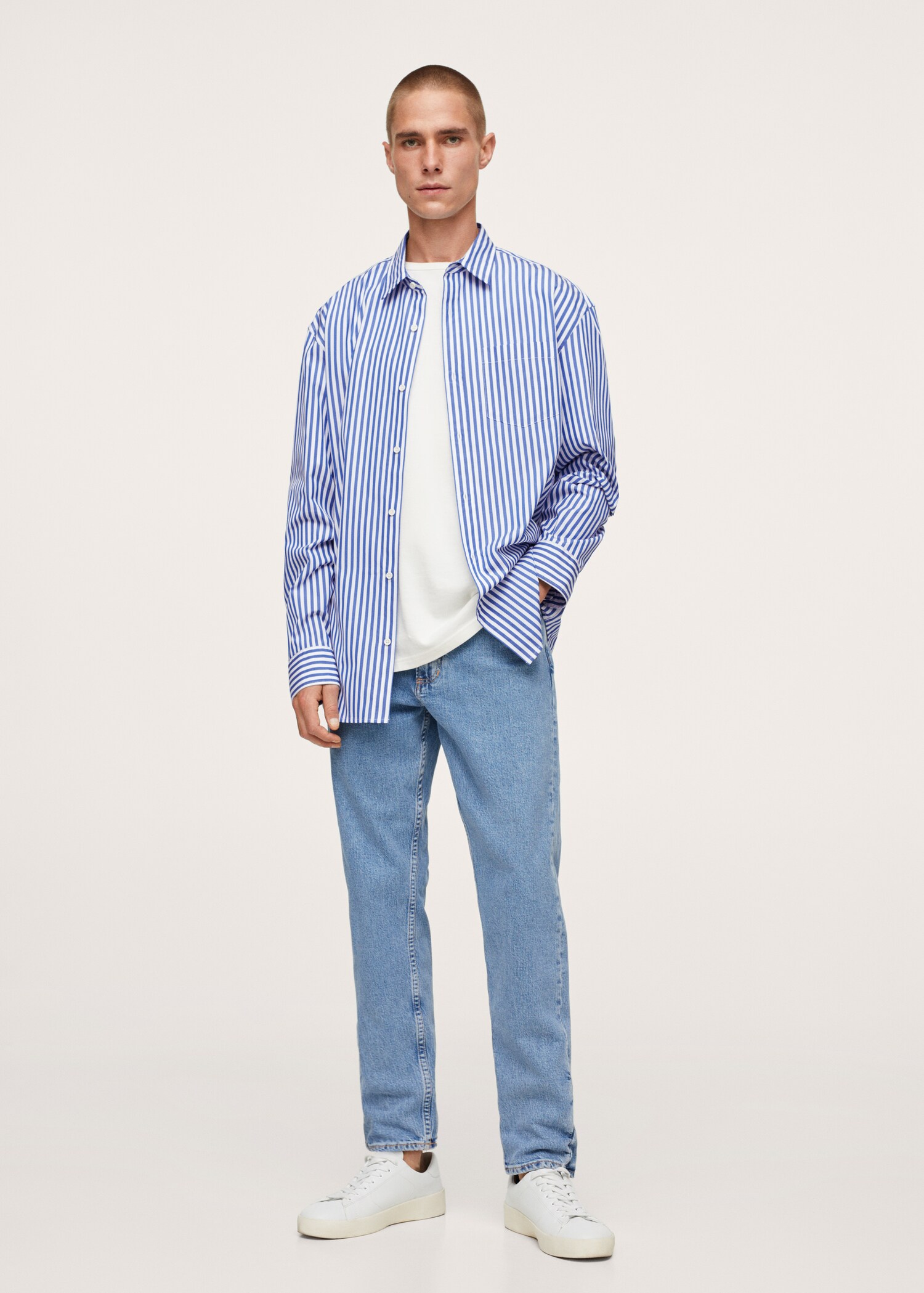 Camisa relaxed-fit rayas - Plano general