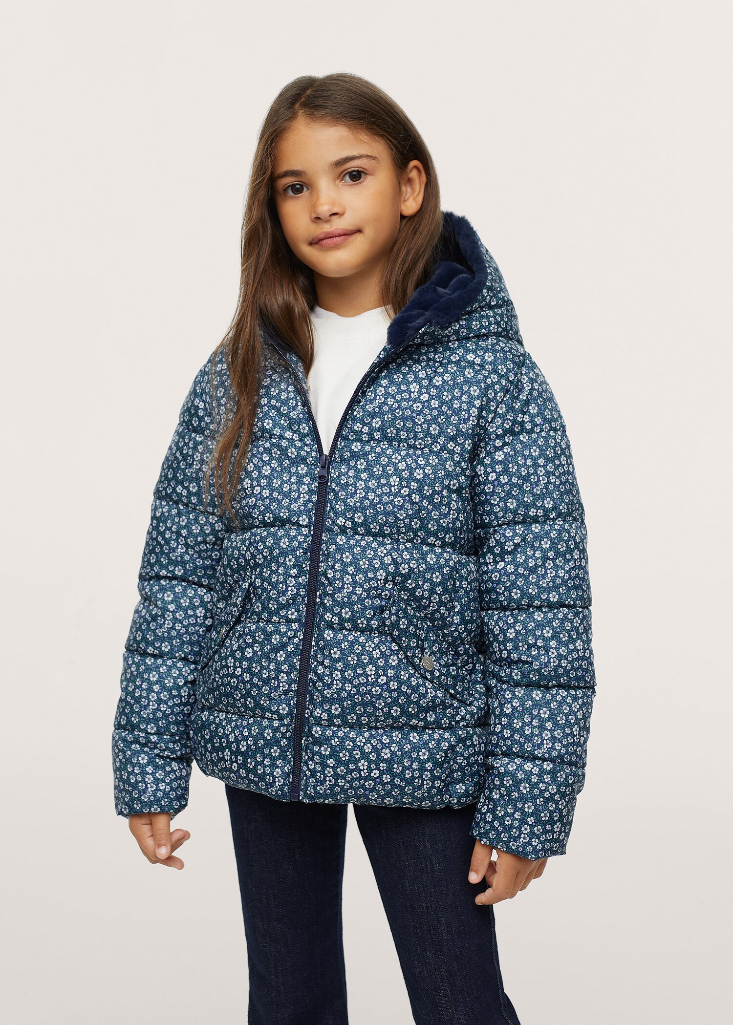 Anorak acolchado estampado - Plano general