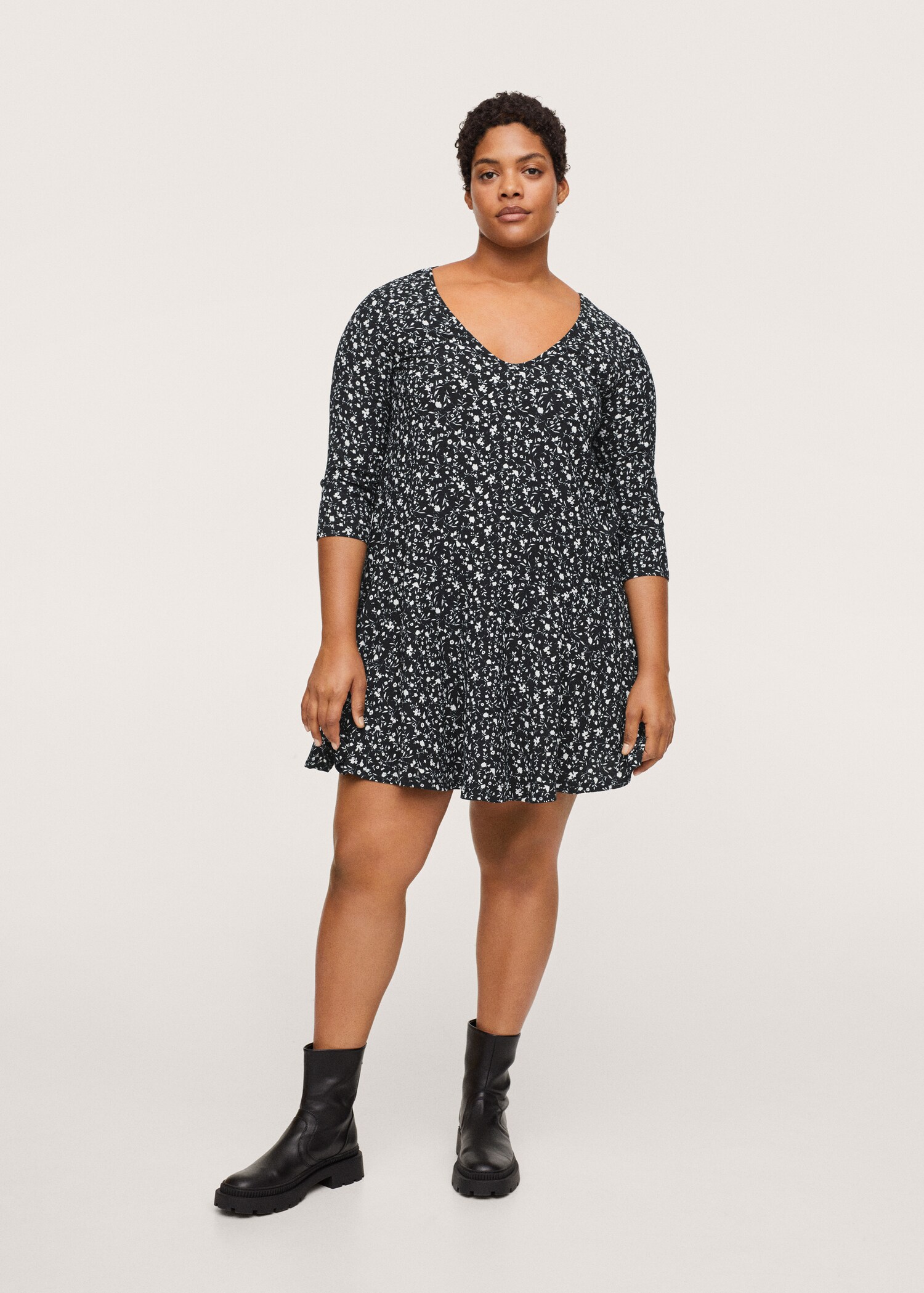 Vestido estampado floral - Plano general