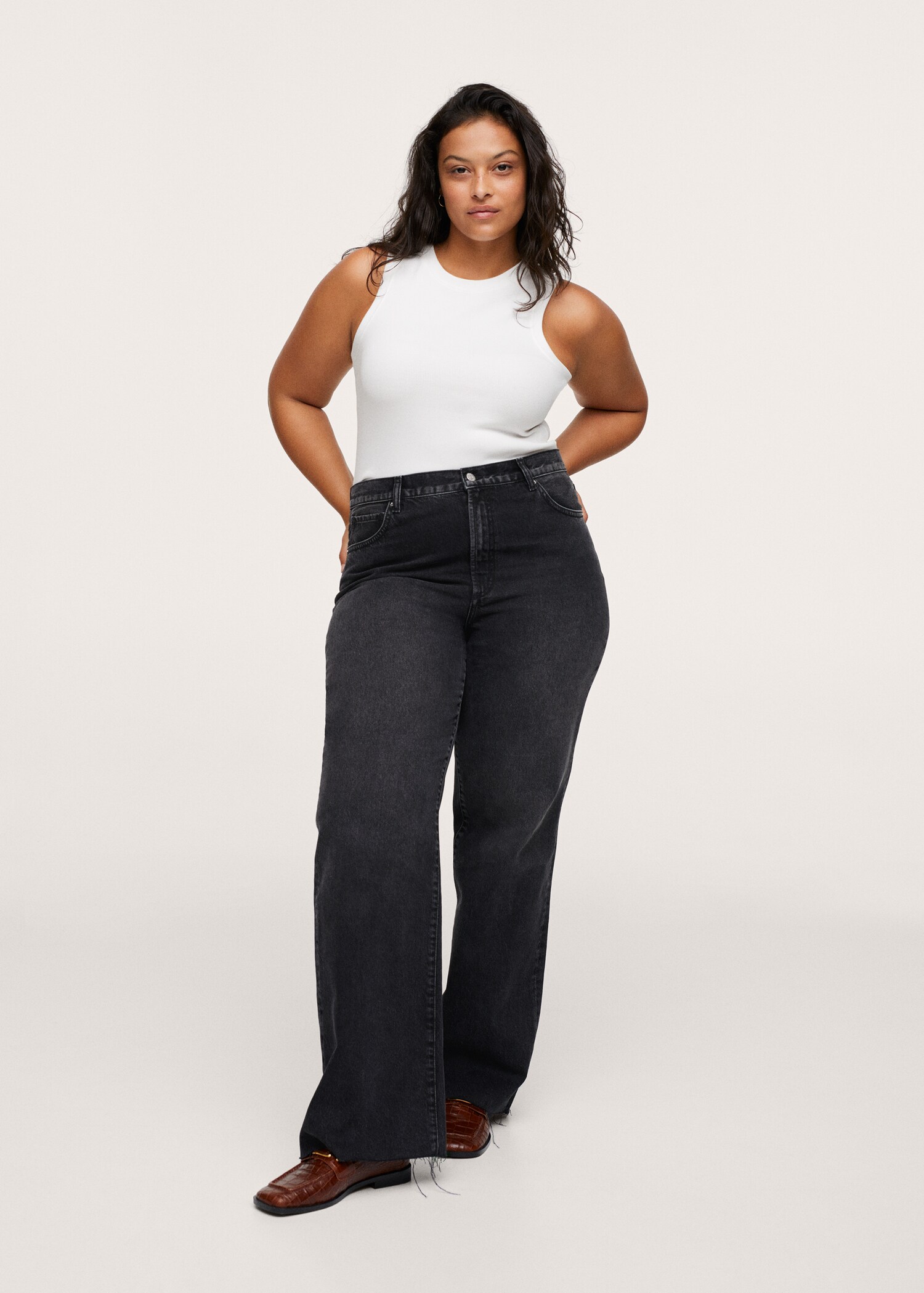 High-waist wideleg jeans - General plane