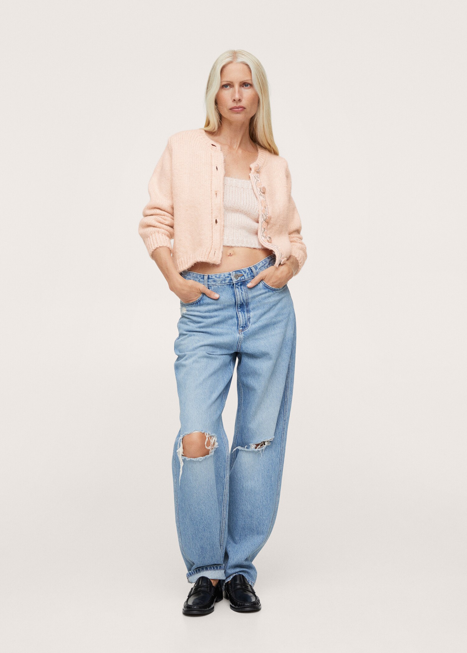 Knitted cropped top - General plane
