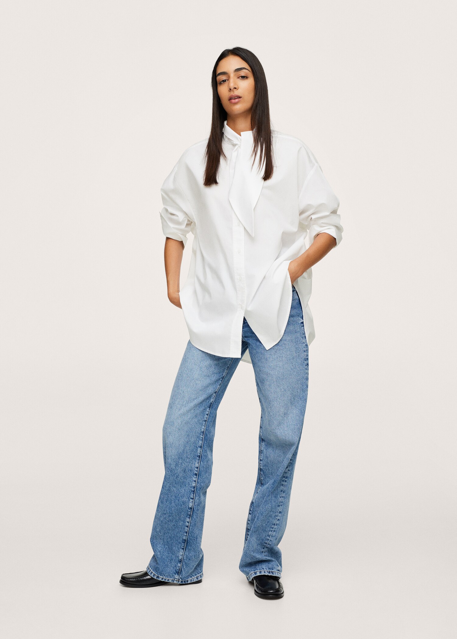 Bow neck shirt - General plane