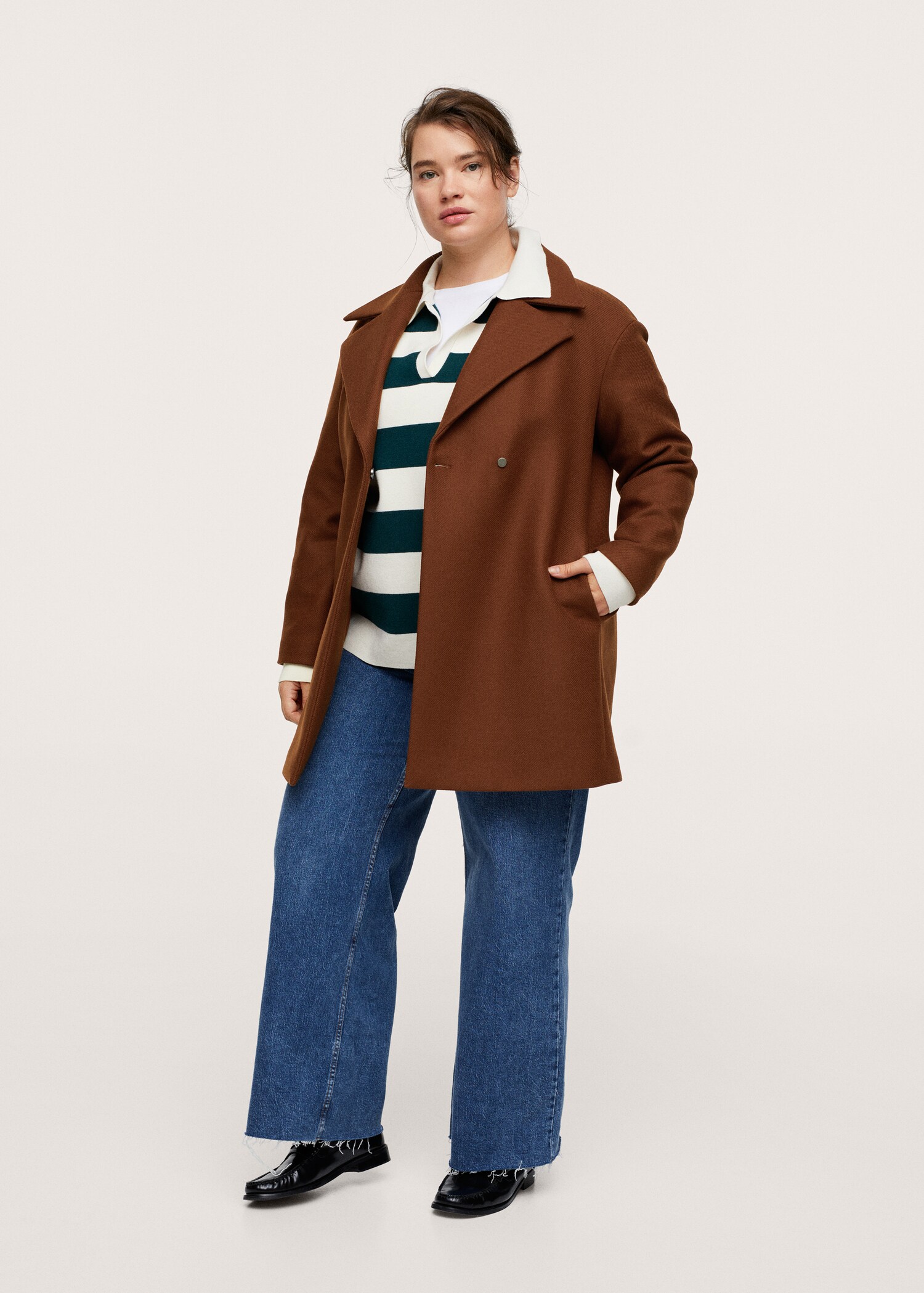 Lapels wool coat - General plane