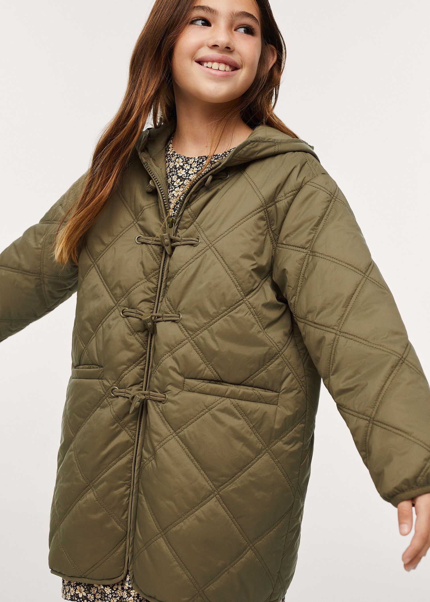 Quilted hooded parka - General plane