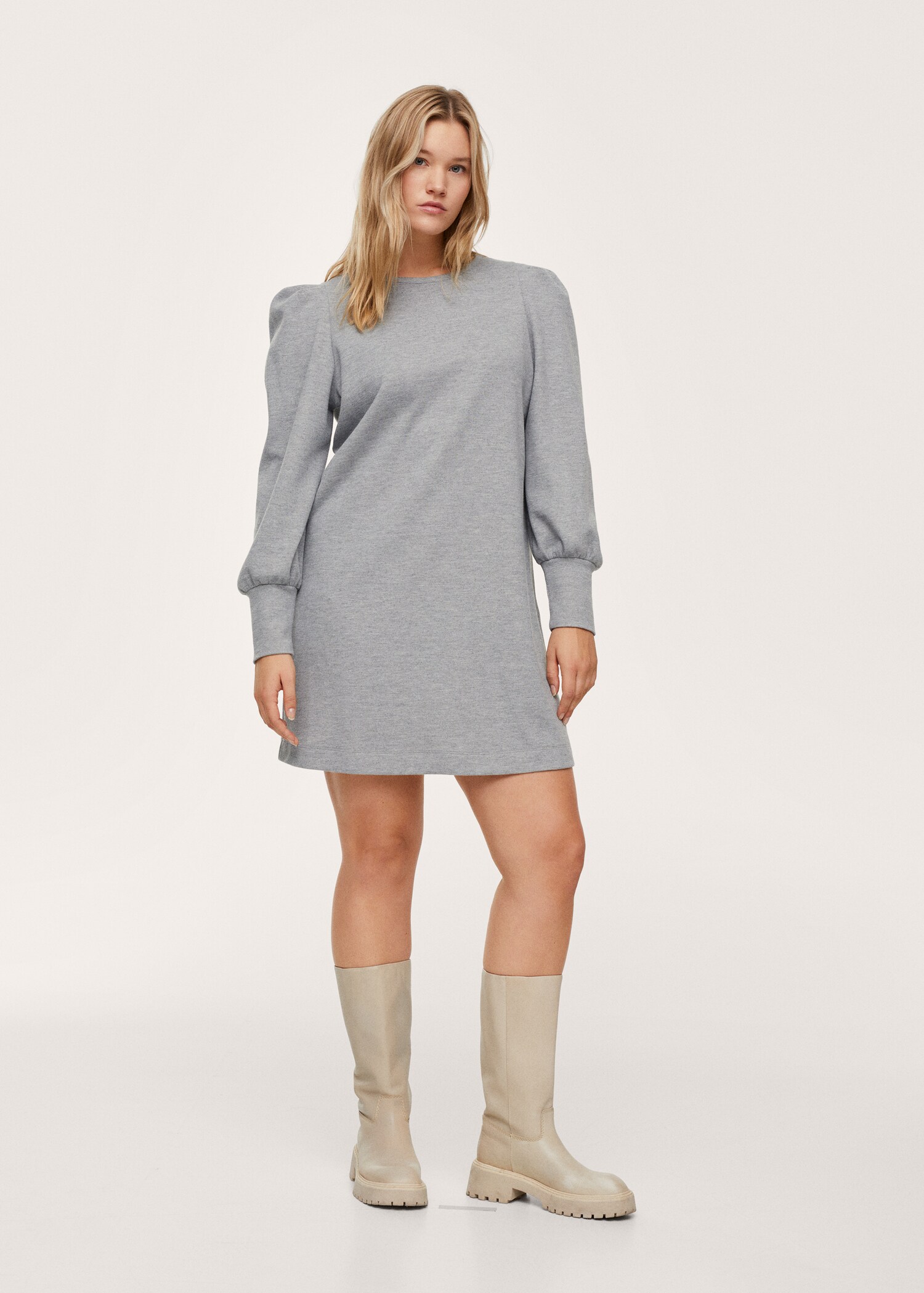Knit cotton-blend dress - General plane