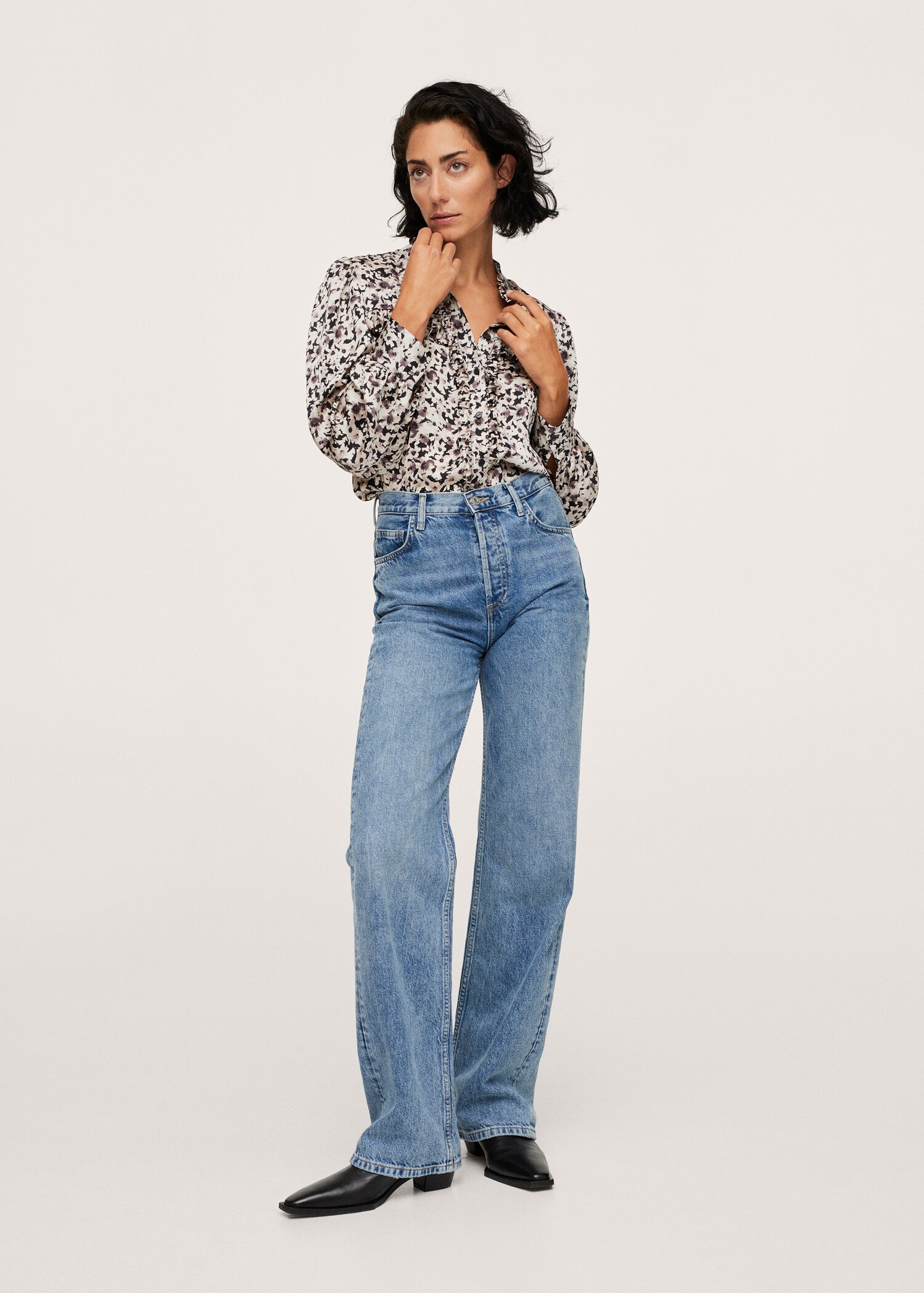 Blusa estampada volantes - Plano general