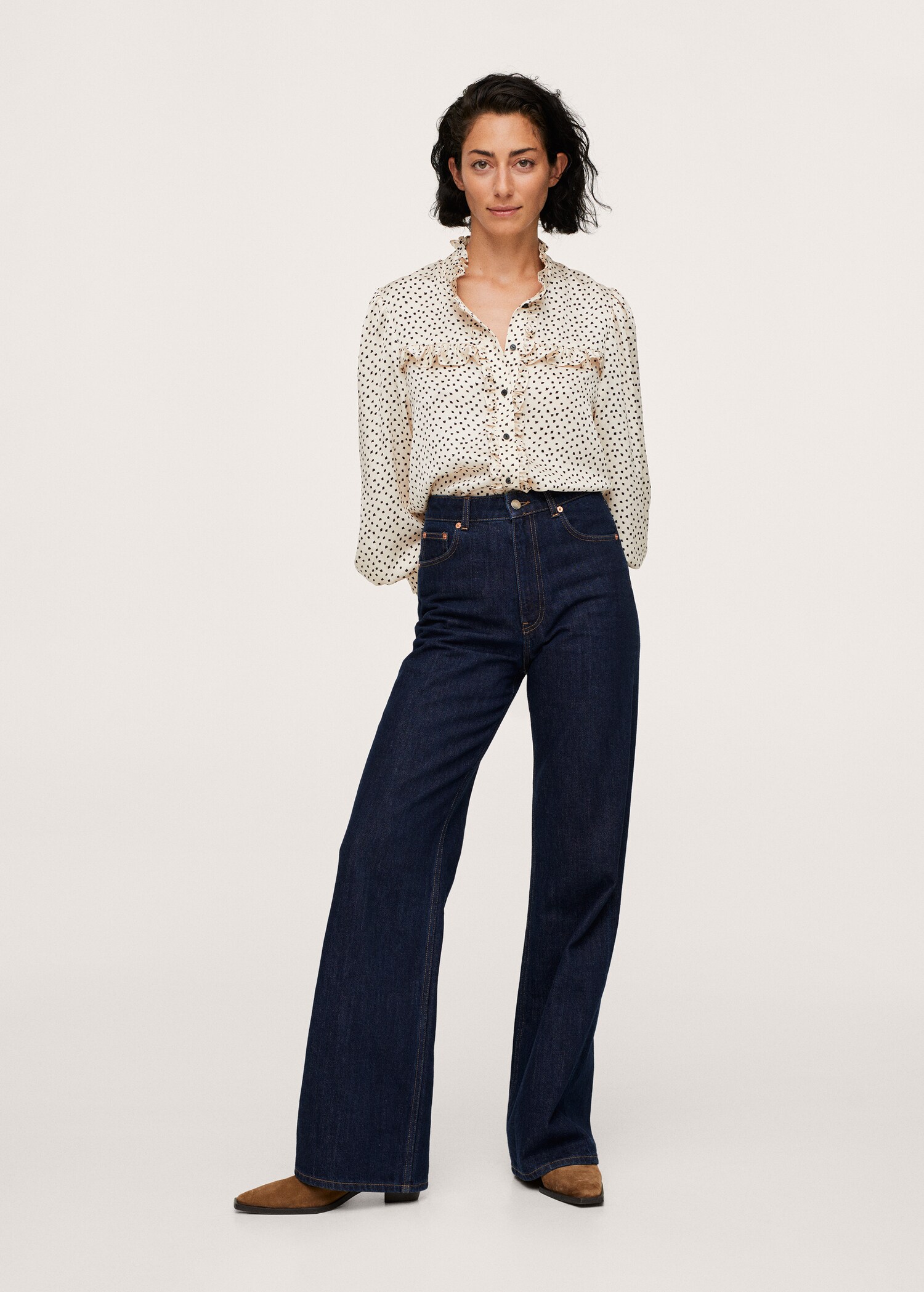 Blusa estampada volantes - Plano general