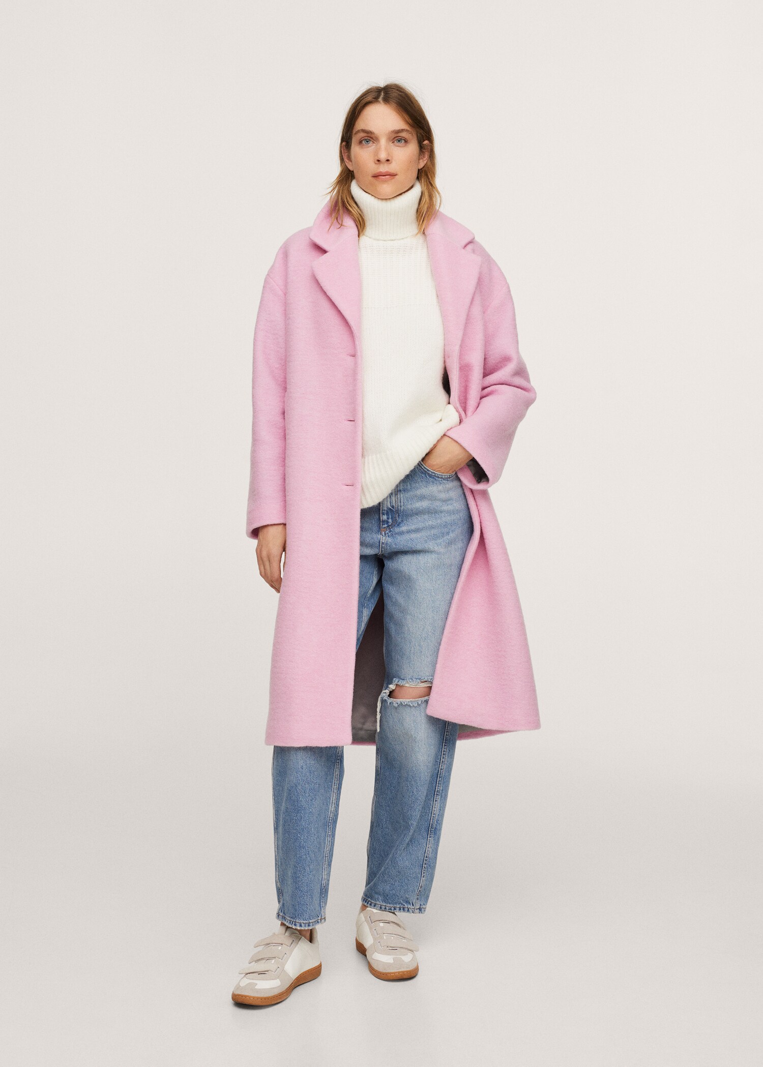 Abrigo lana oversize - Plano general