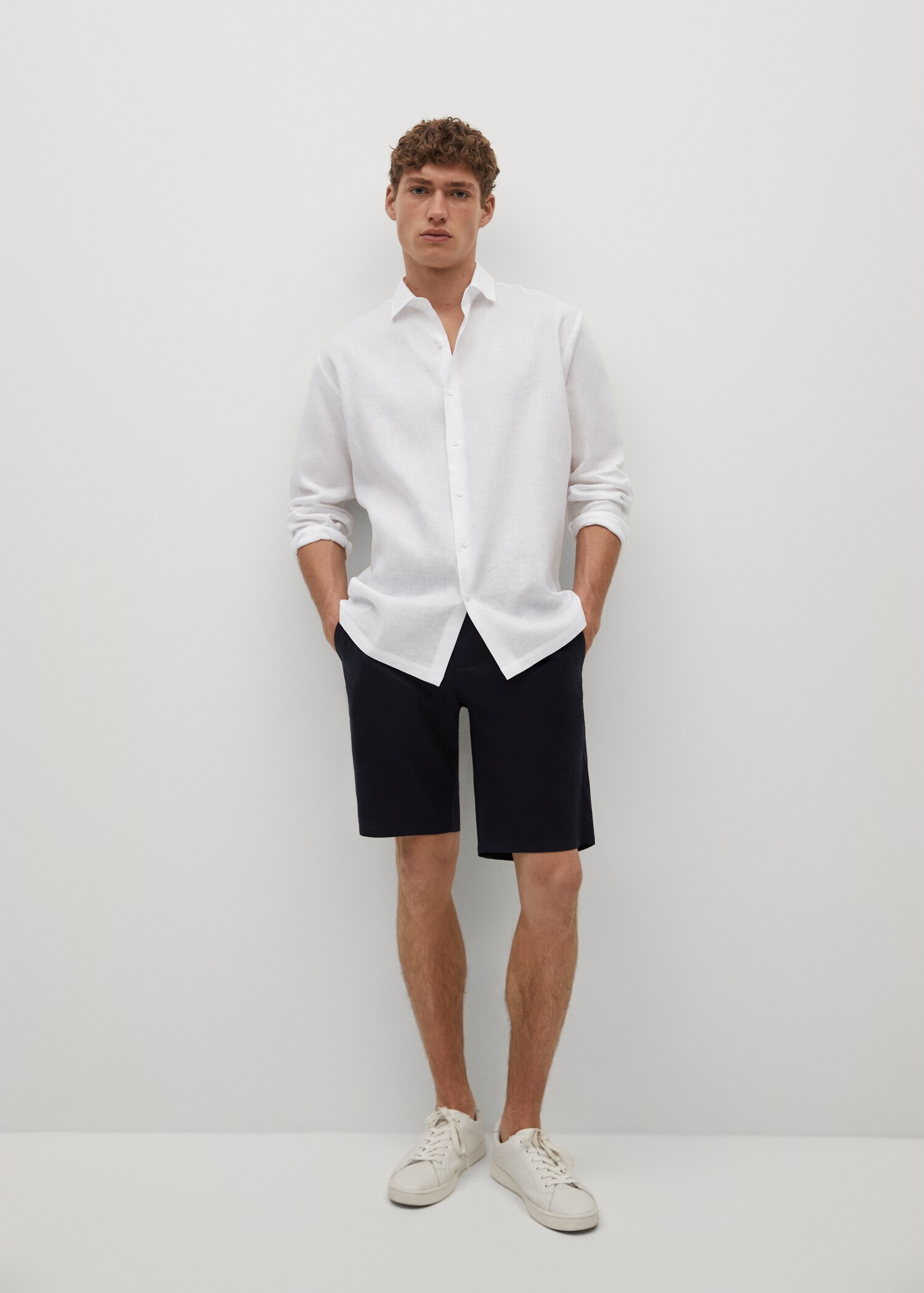 Regular-fit technical linen shirt - General plane