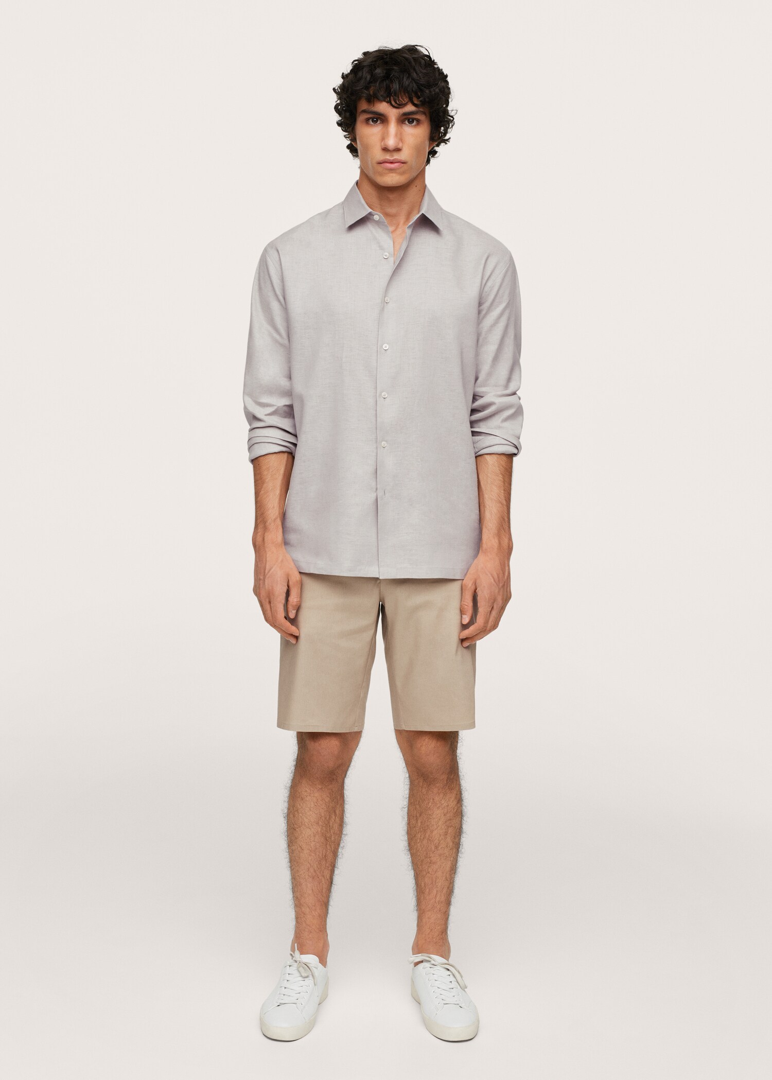 Regular-fit technical linen shirt - General plane