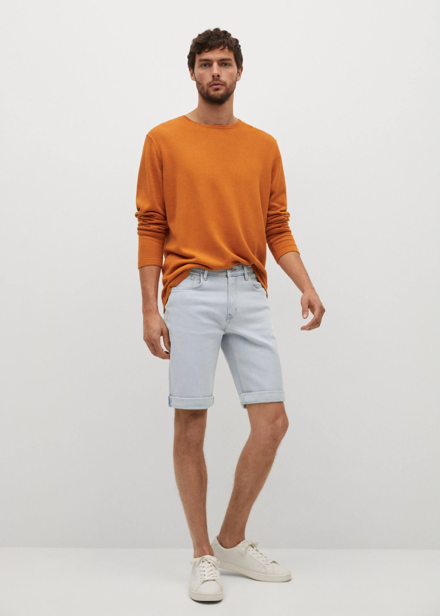 Bermudas vaqueras lavado claro - Plano general