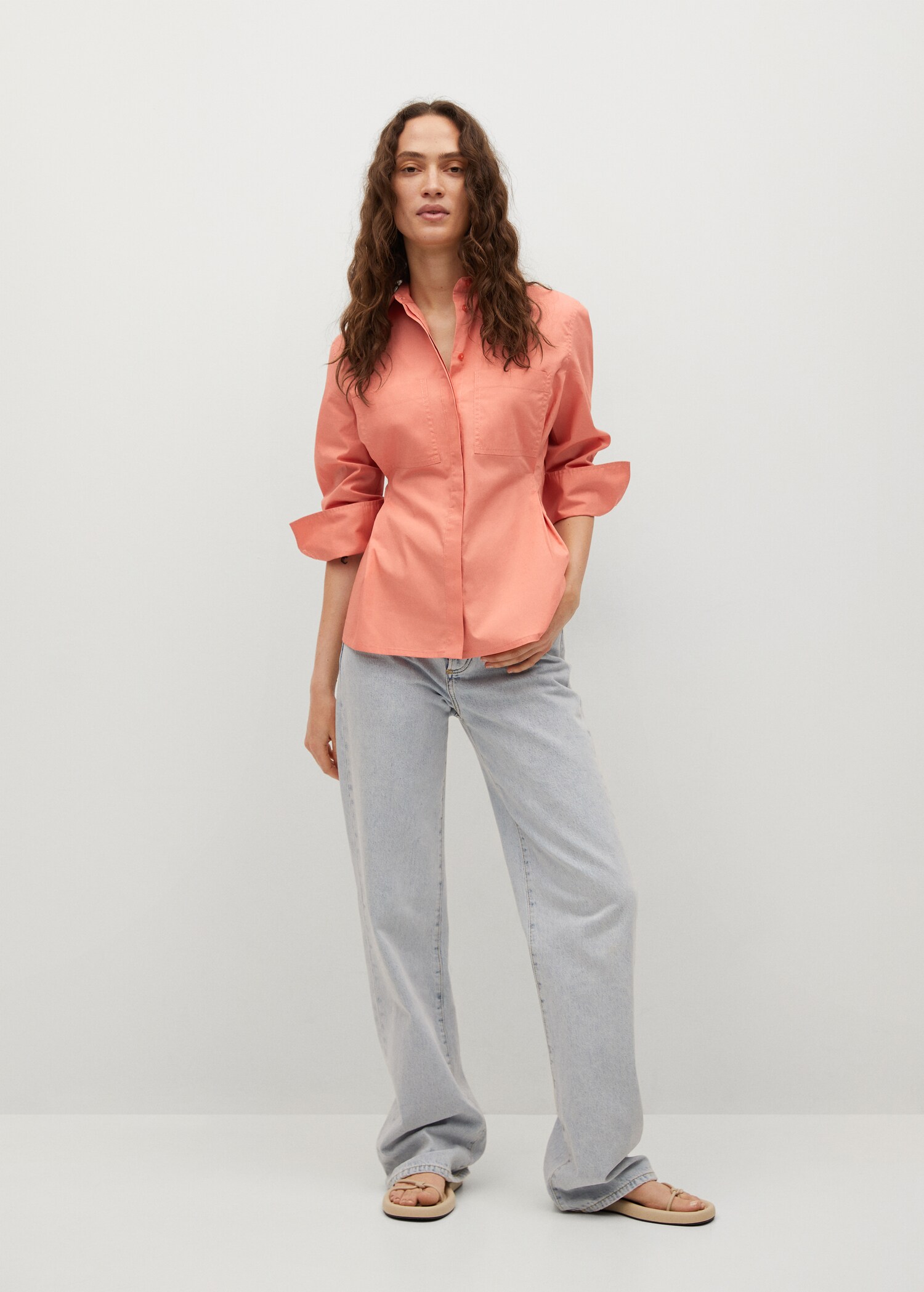 Camisa algodón pinzas - Plano general