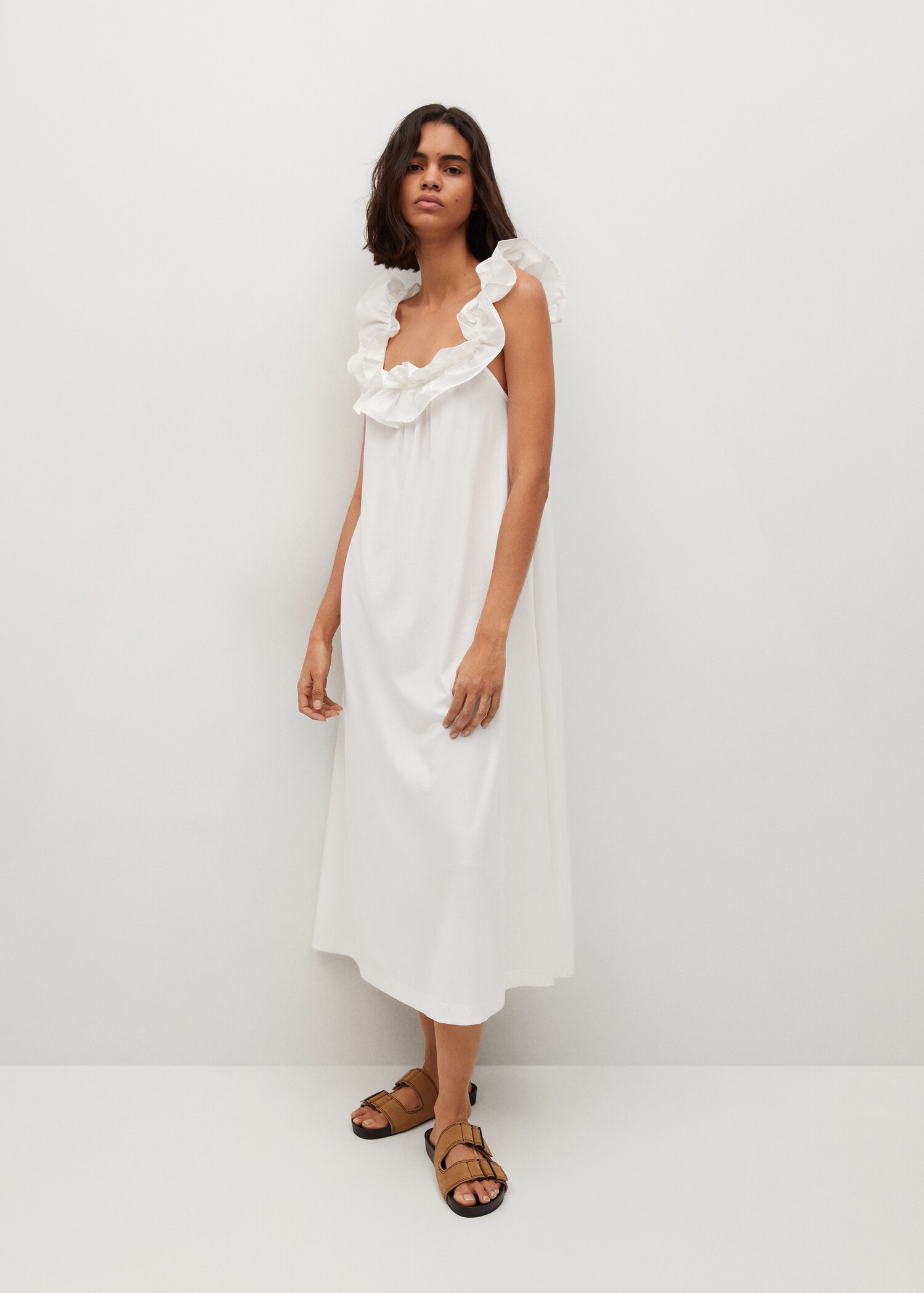 Frill cotton dress - General plane