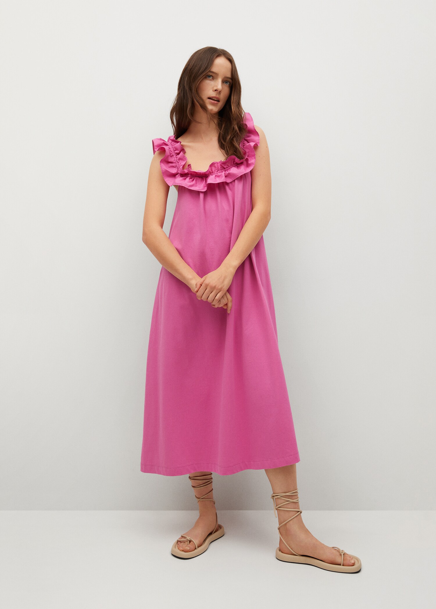 Frill cotton dress - General plane