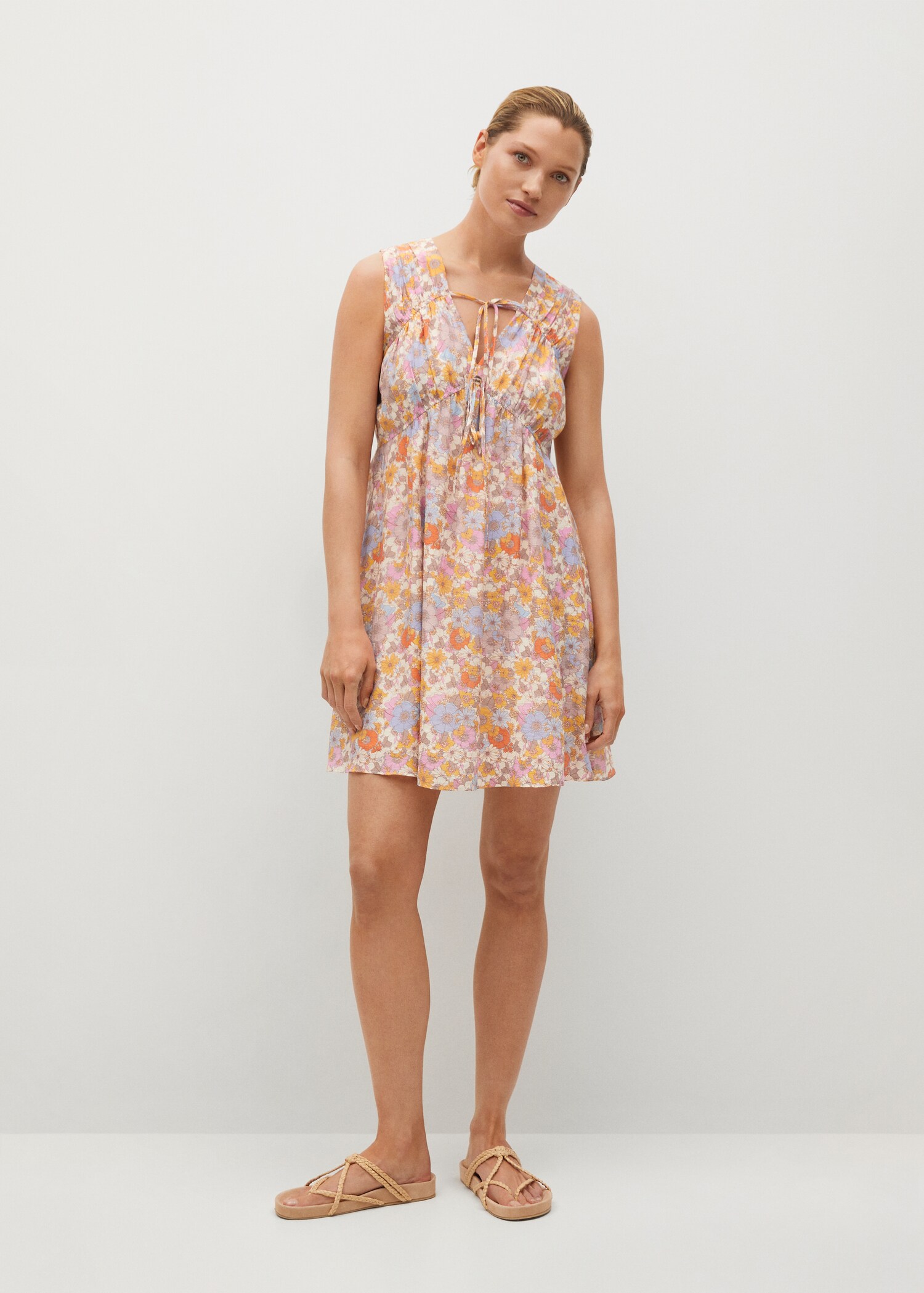 Vestido fluido estampado - Plano general