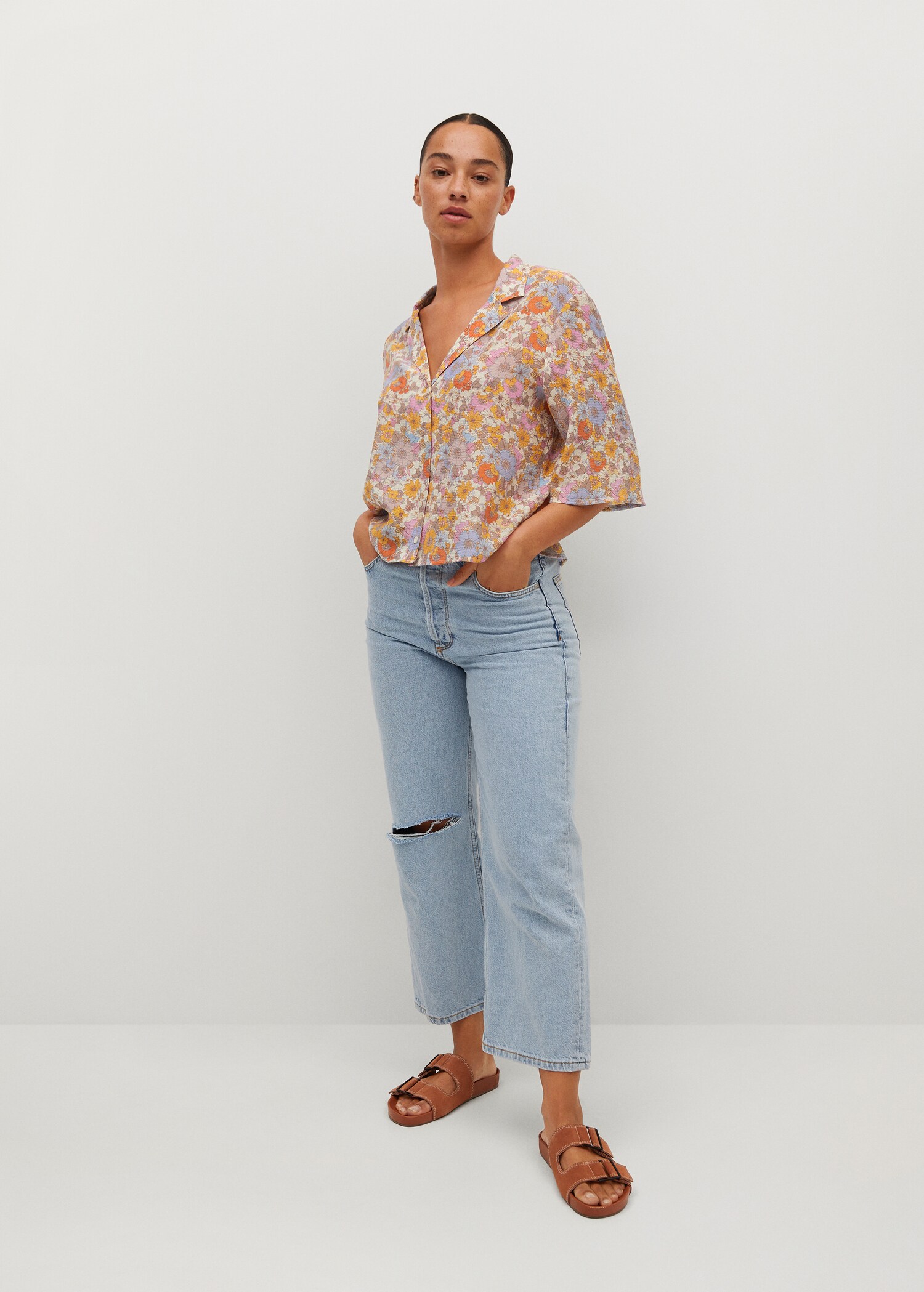 Camisa fluida estampada - Plano general