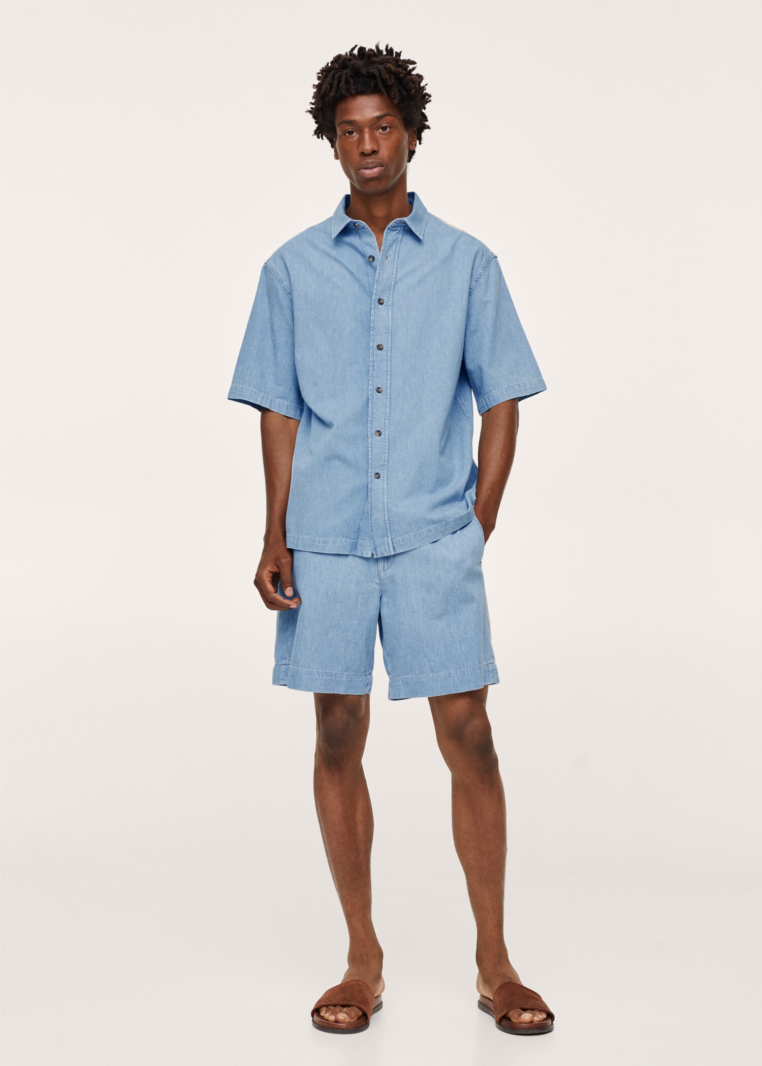 Relaxed fit denim shirt - General plane