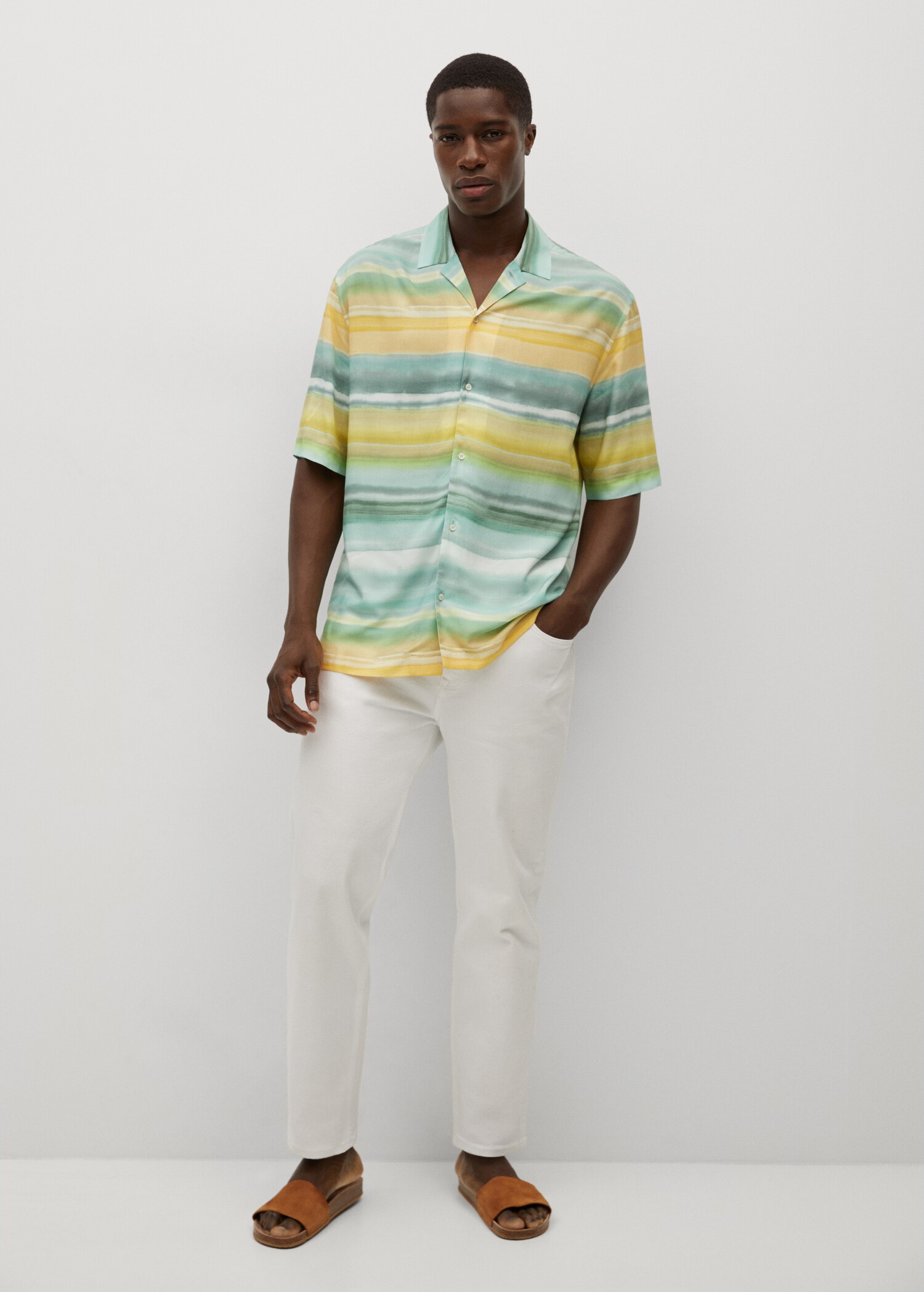 Camisa estampada fluida - Plano general