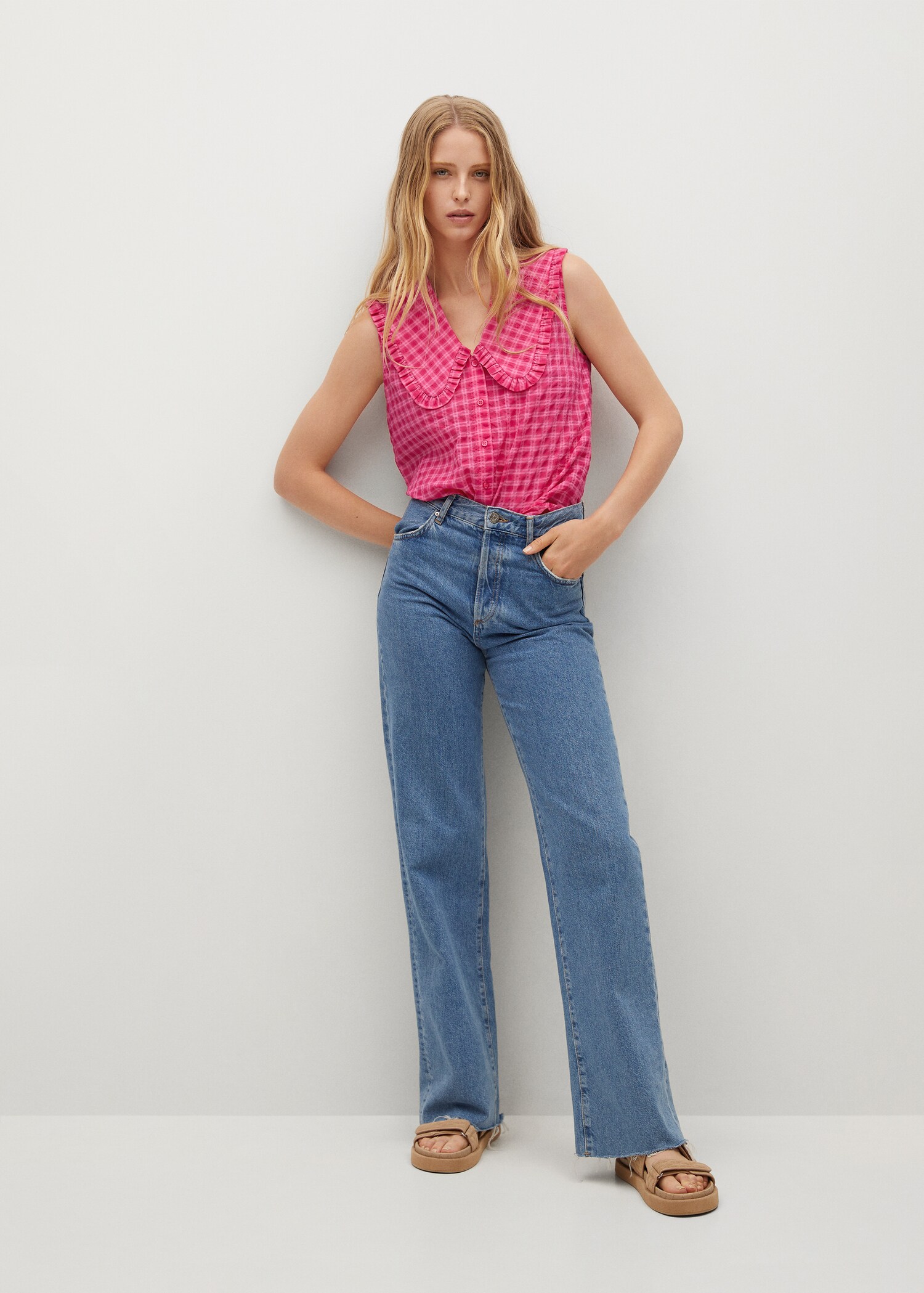 Blusa cuello babydoll - Plano general