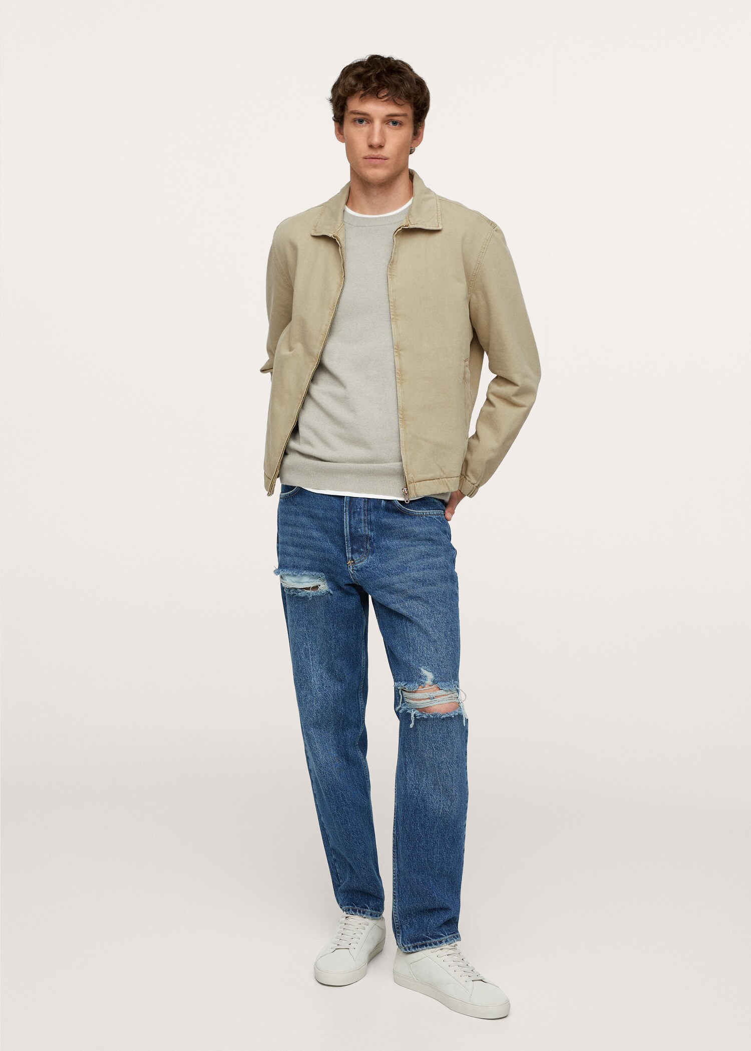 Chaqueta denim cremallera - Plano general