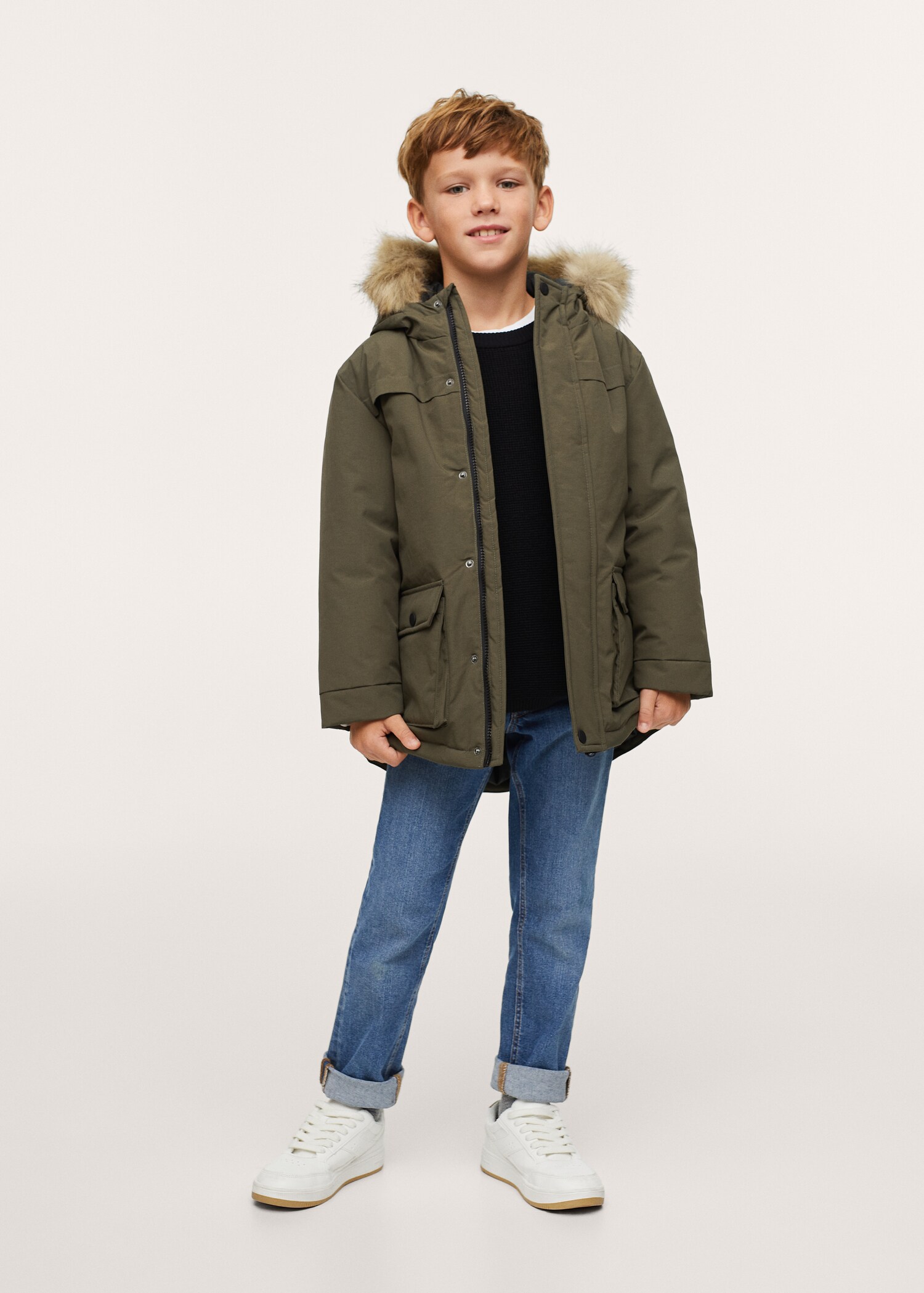 Anorak capucha pelo desmontable - Plano general