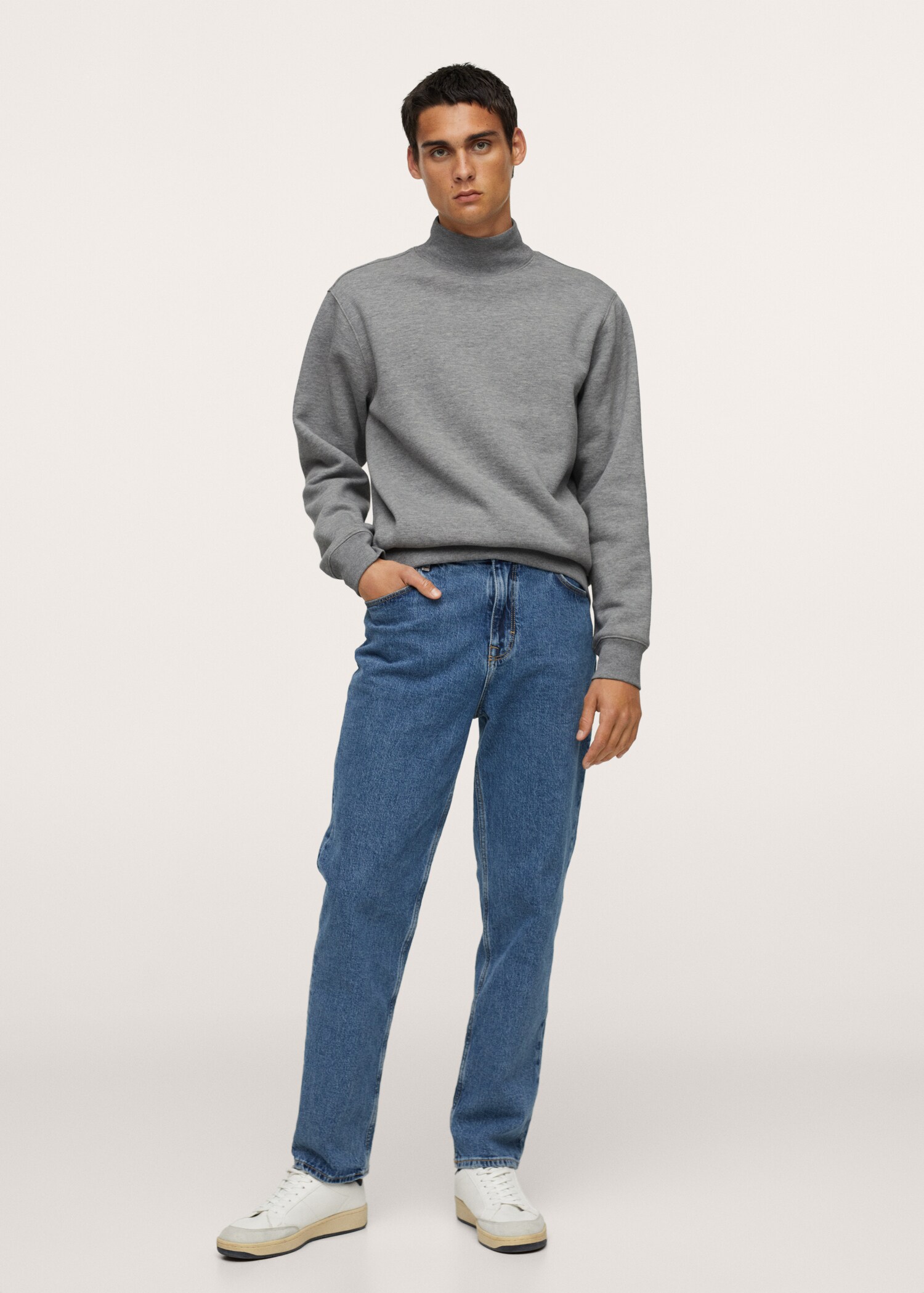 Sudadera algodón cuello alto - Plano general