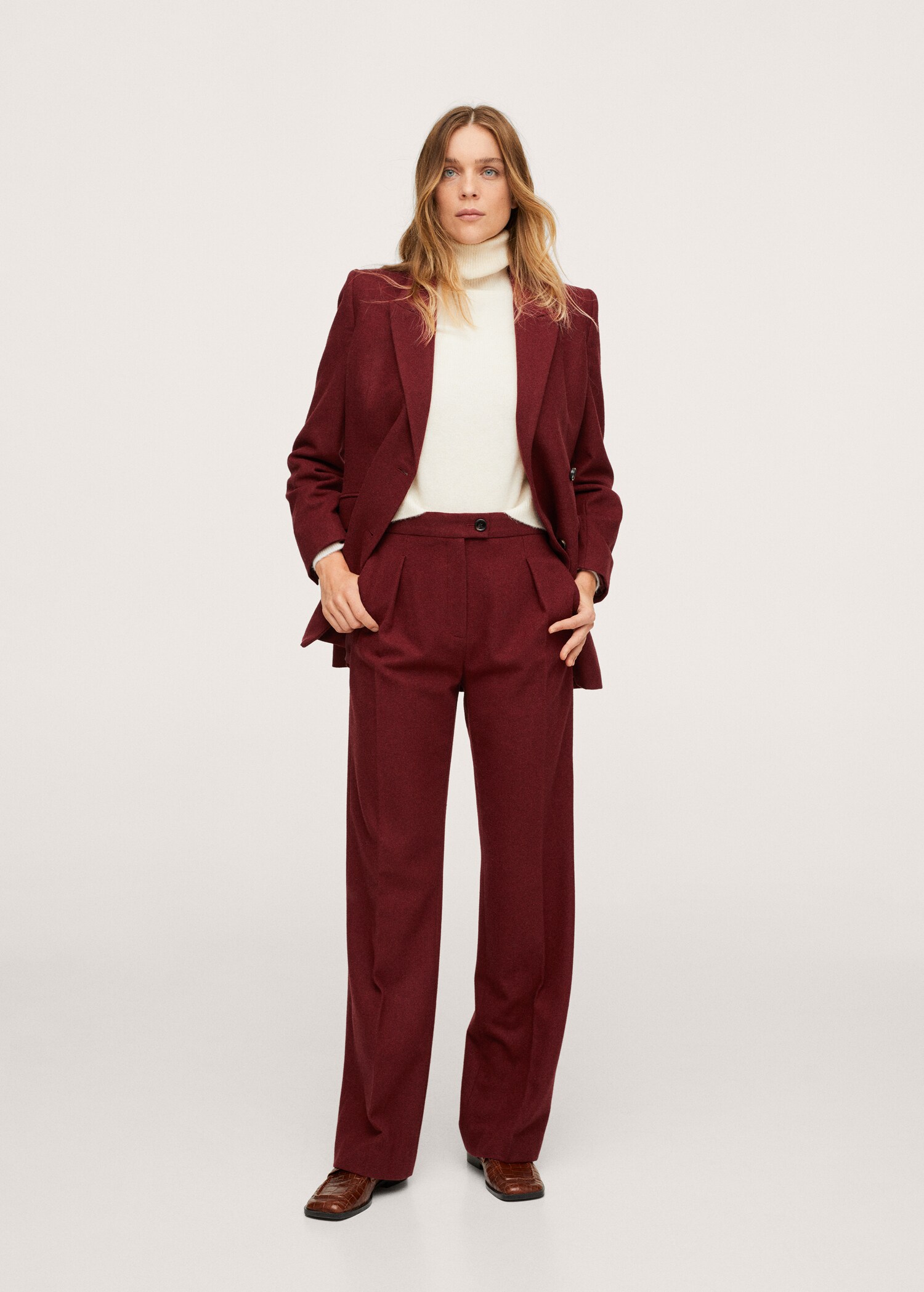 Pantalón traje lana - Plano general