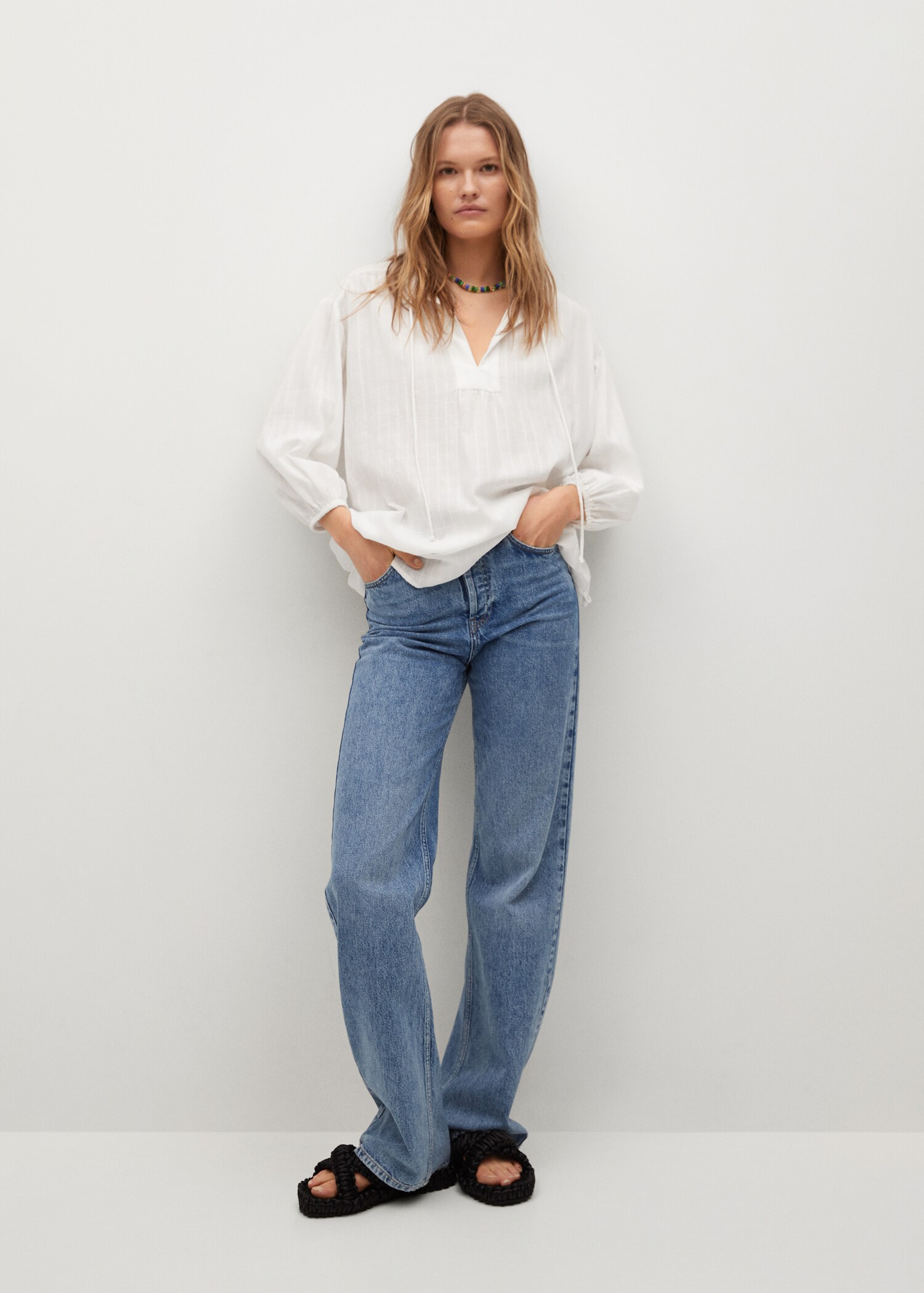 Textured cotton blouse - General plane