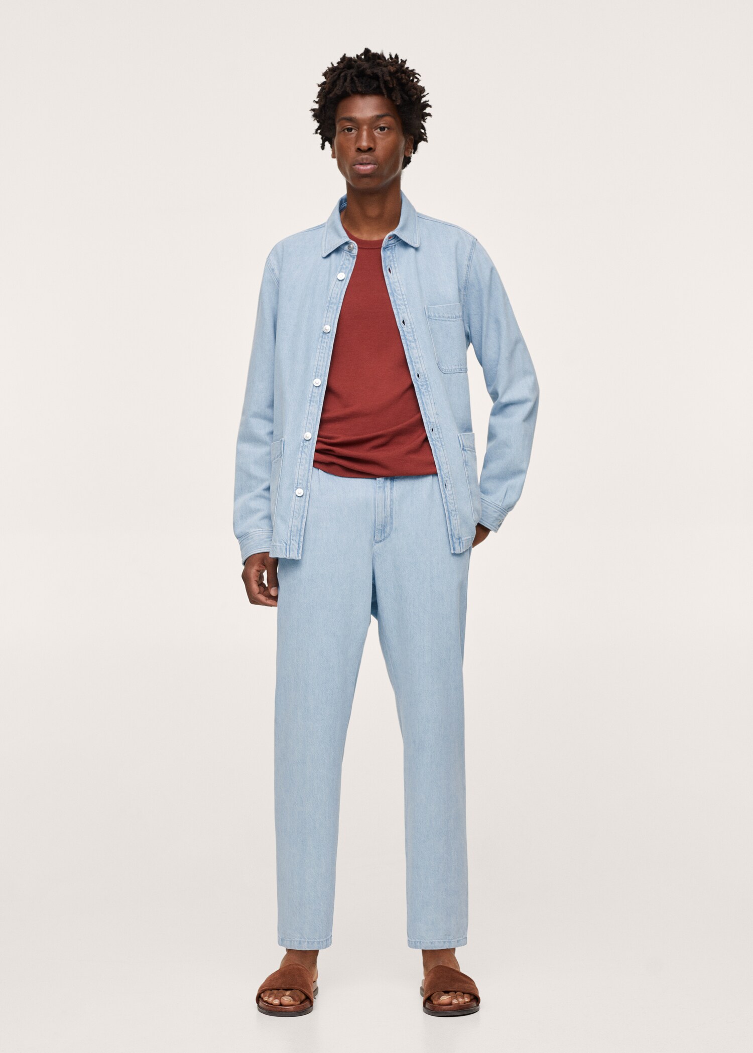Jeans loose-fit lavado claro - Plano general