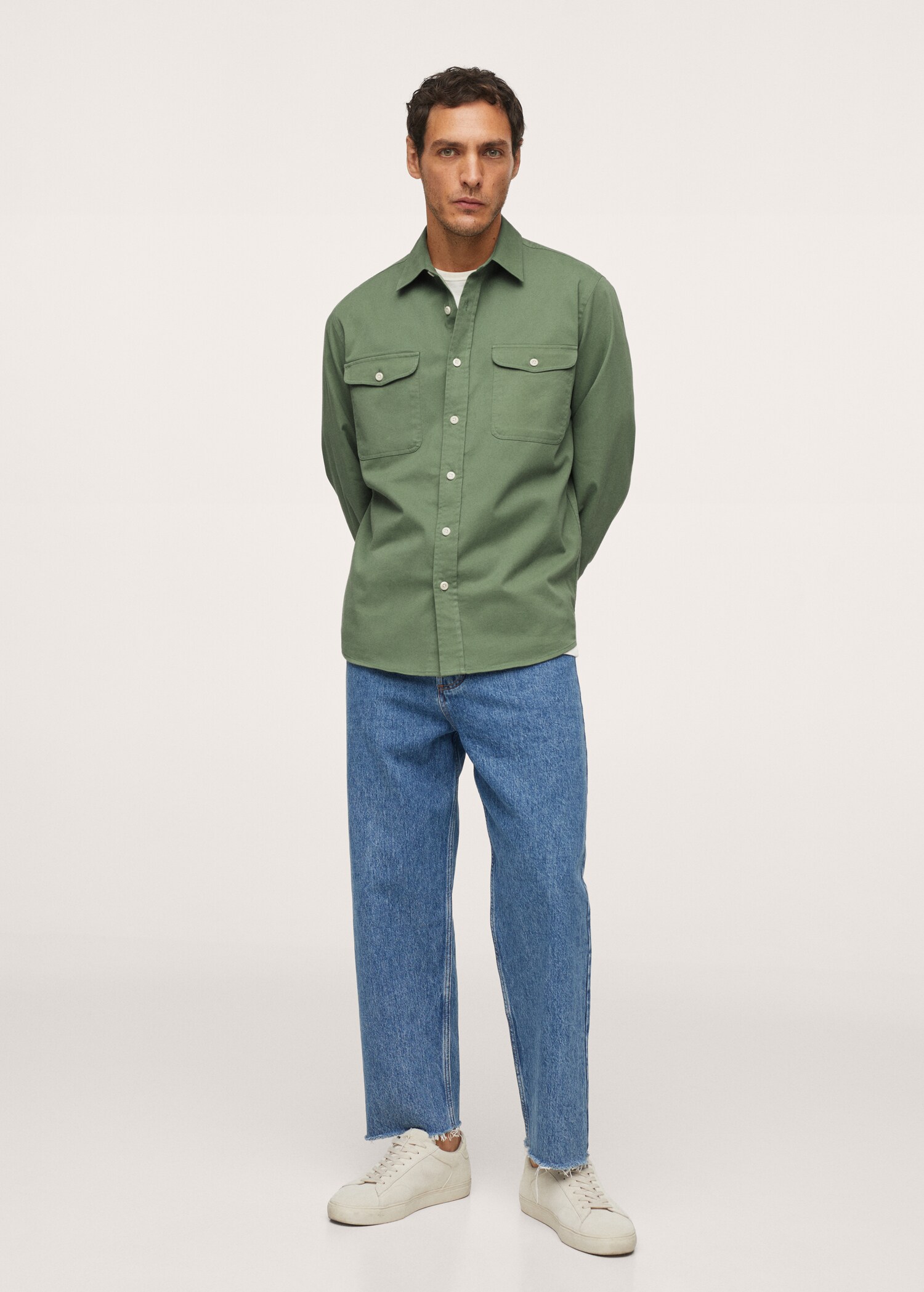 Sobrecamisa algodón bolsillos - Plano general