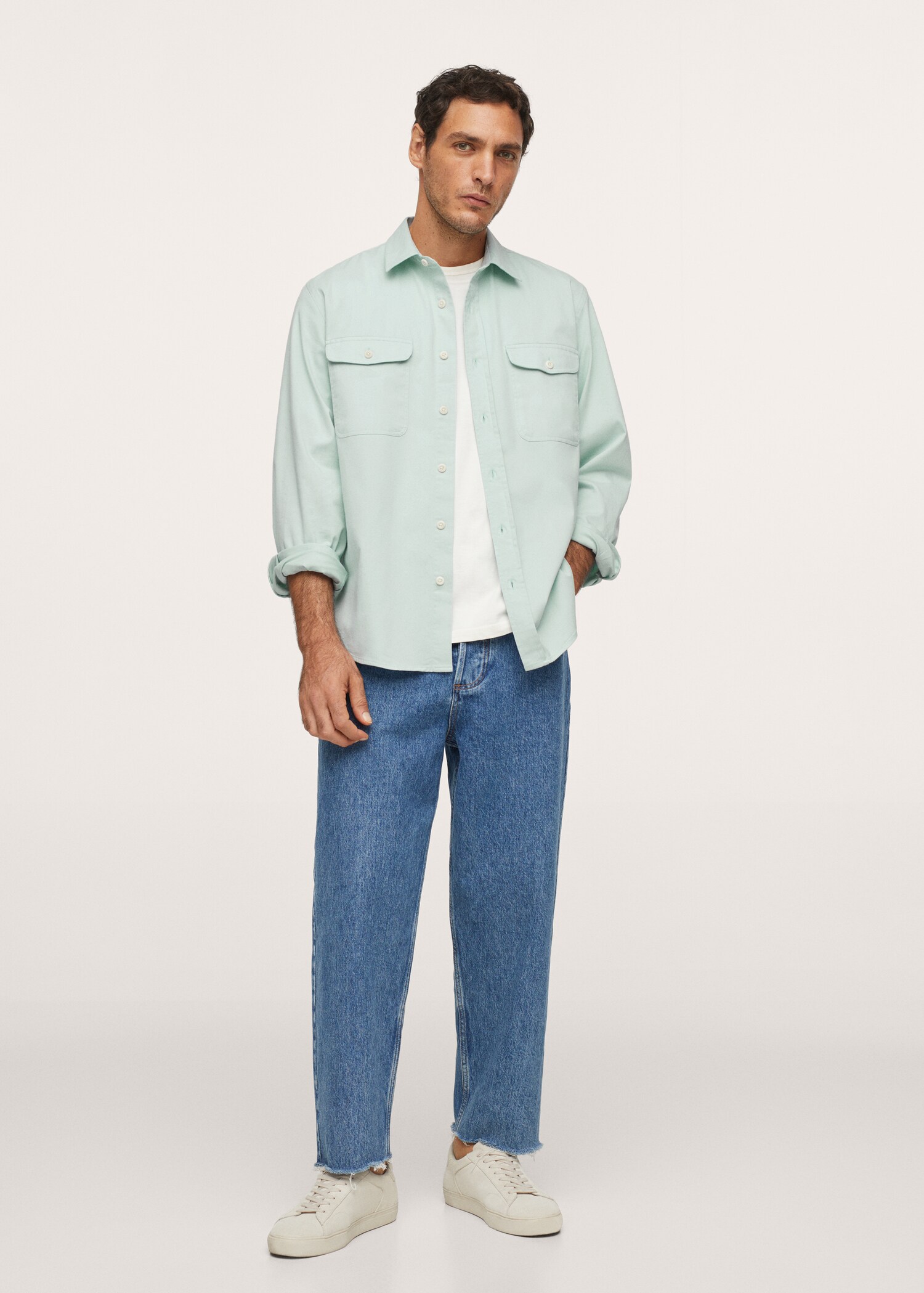 Sobrecamisa algodón bolsillos - Plano general