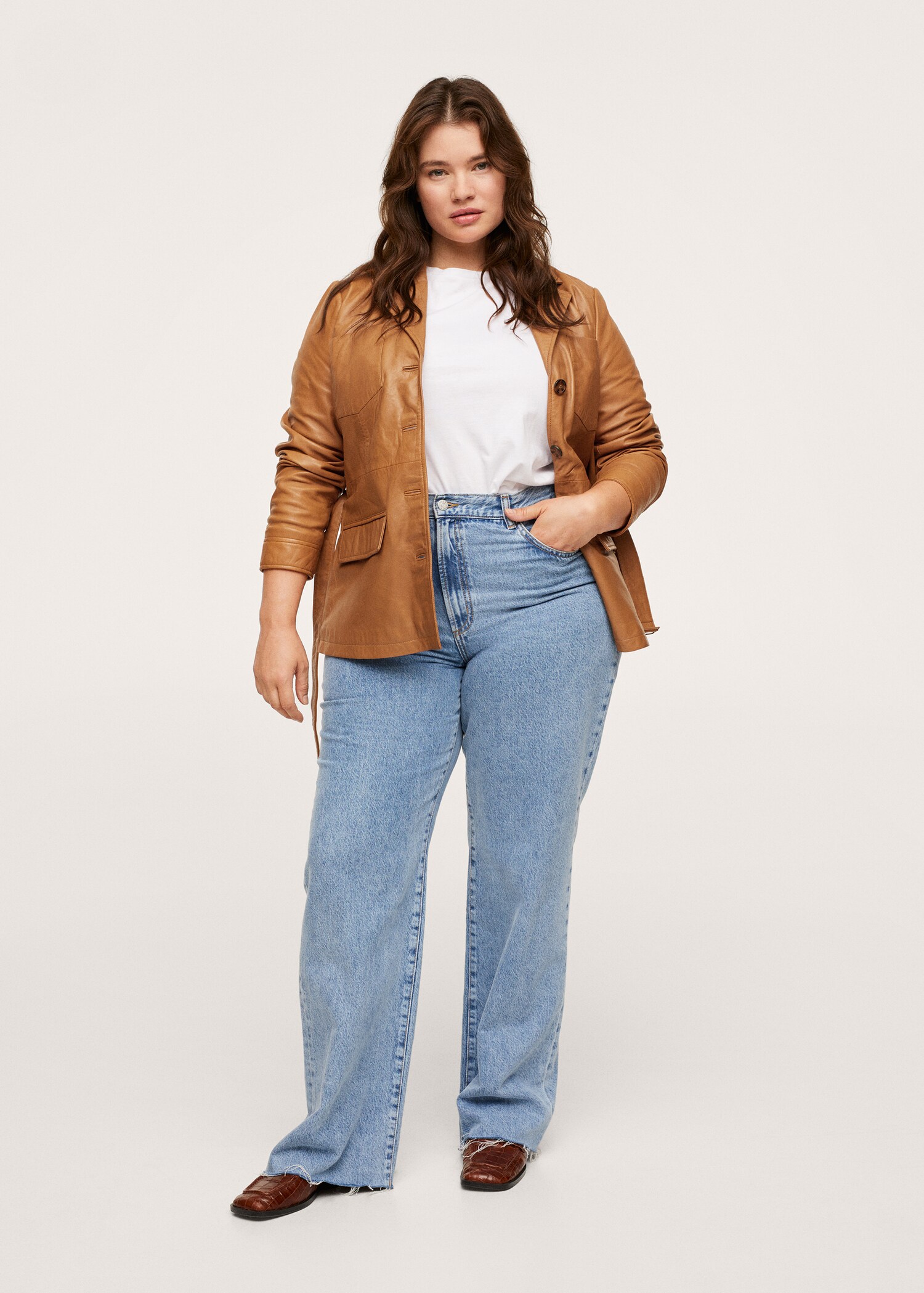 Belt leather jacket - General plane