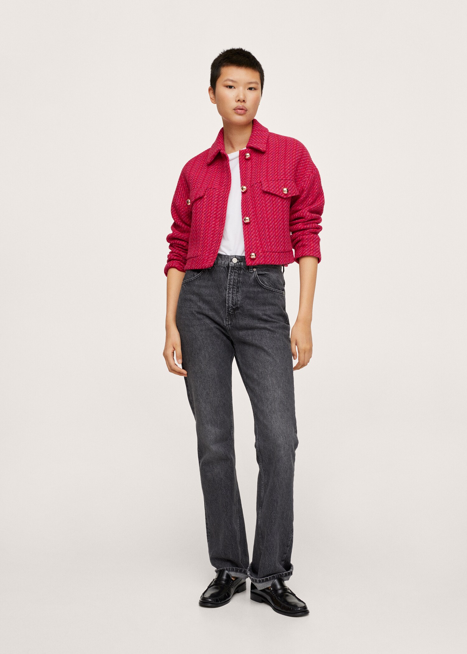 Crop tweed jacket - General plane
