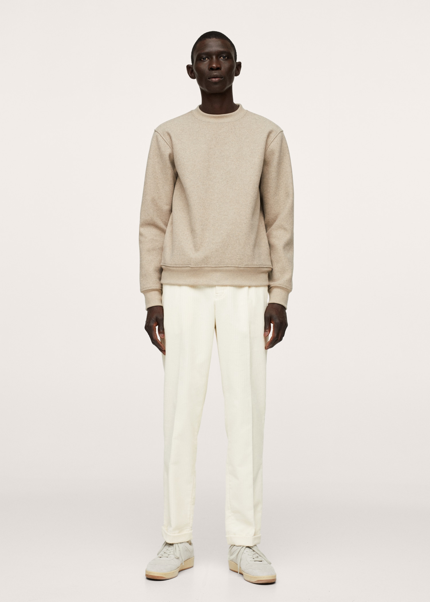 Pleated corduroy trousers - General plane