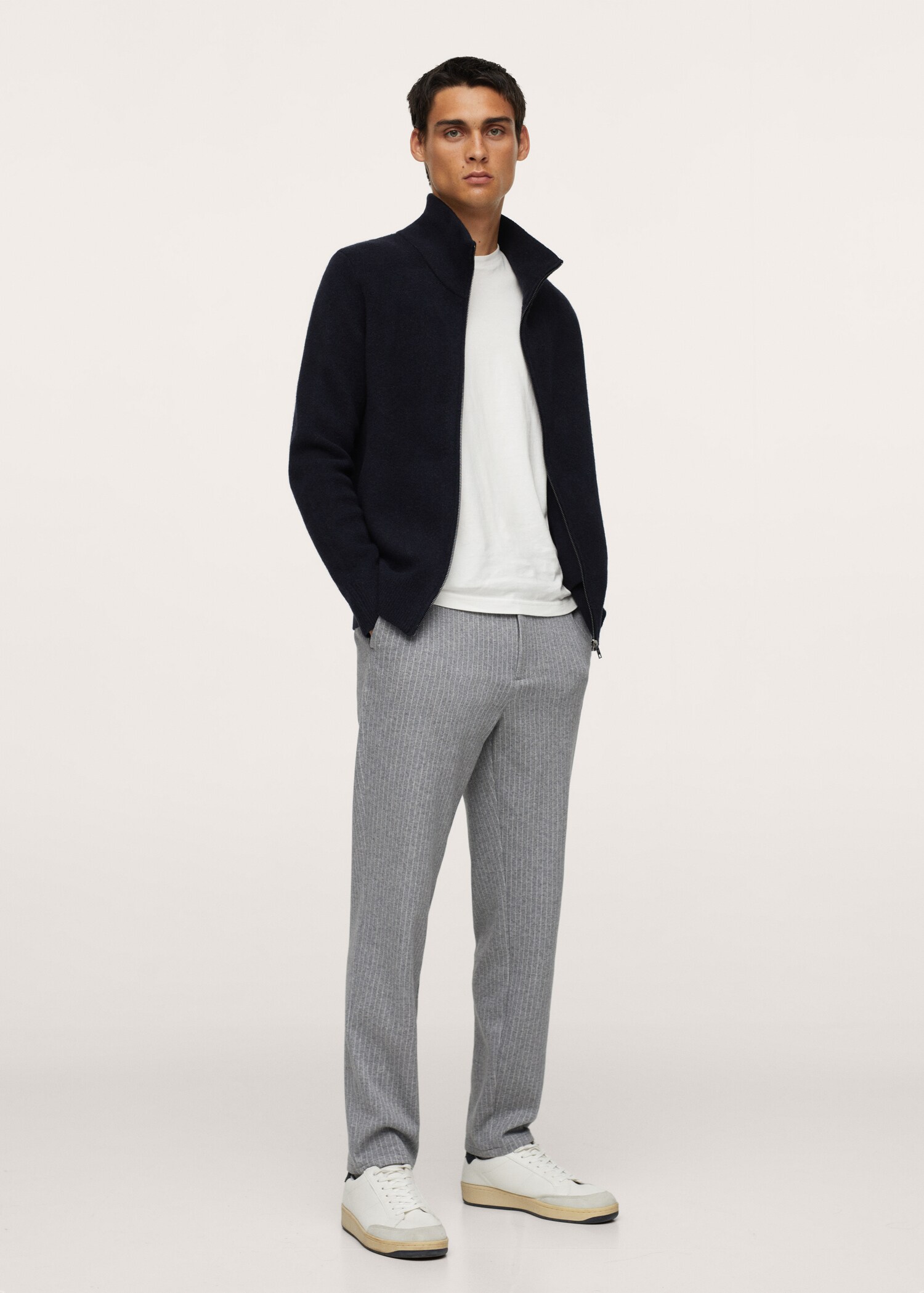Kalhoty tapered fit s proužky - Celkový náhled