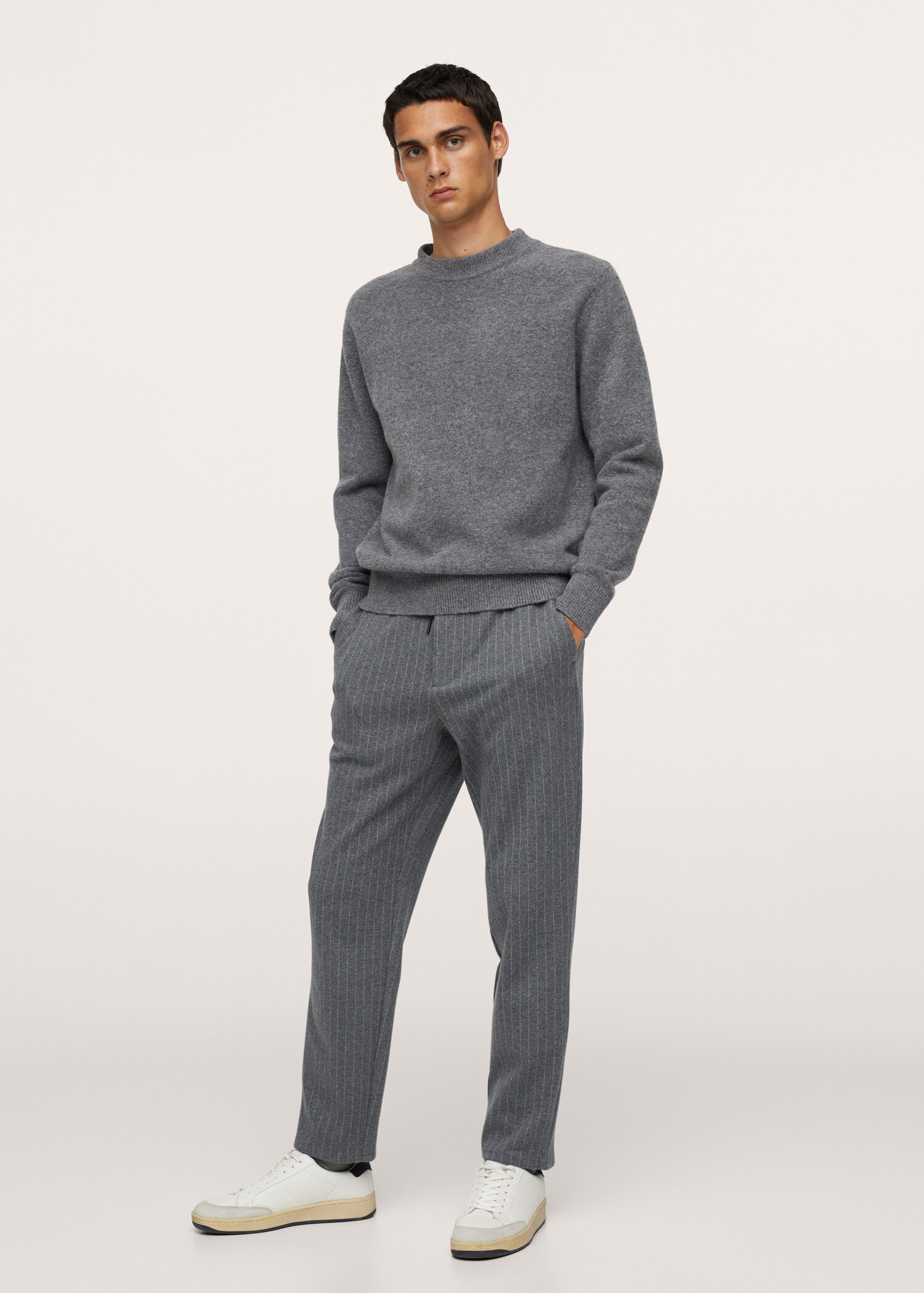 Kalhoty tapered fit s proužky - Celkový náhled