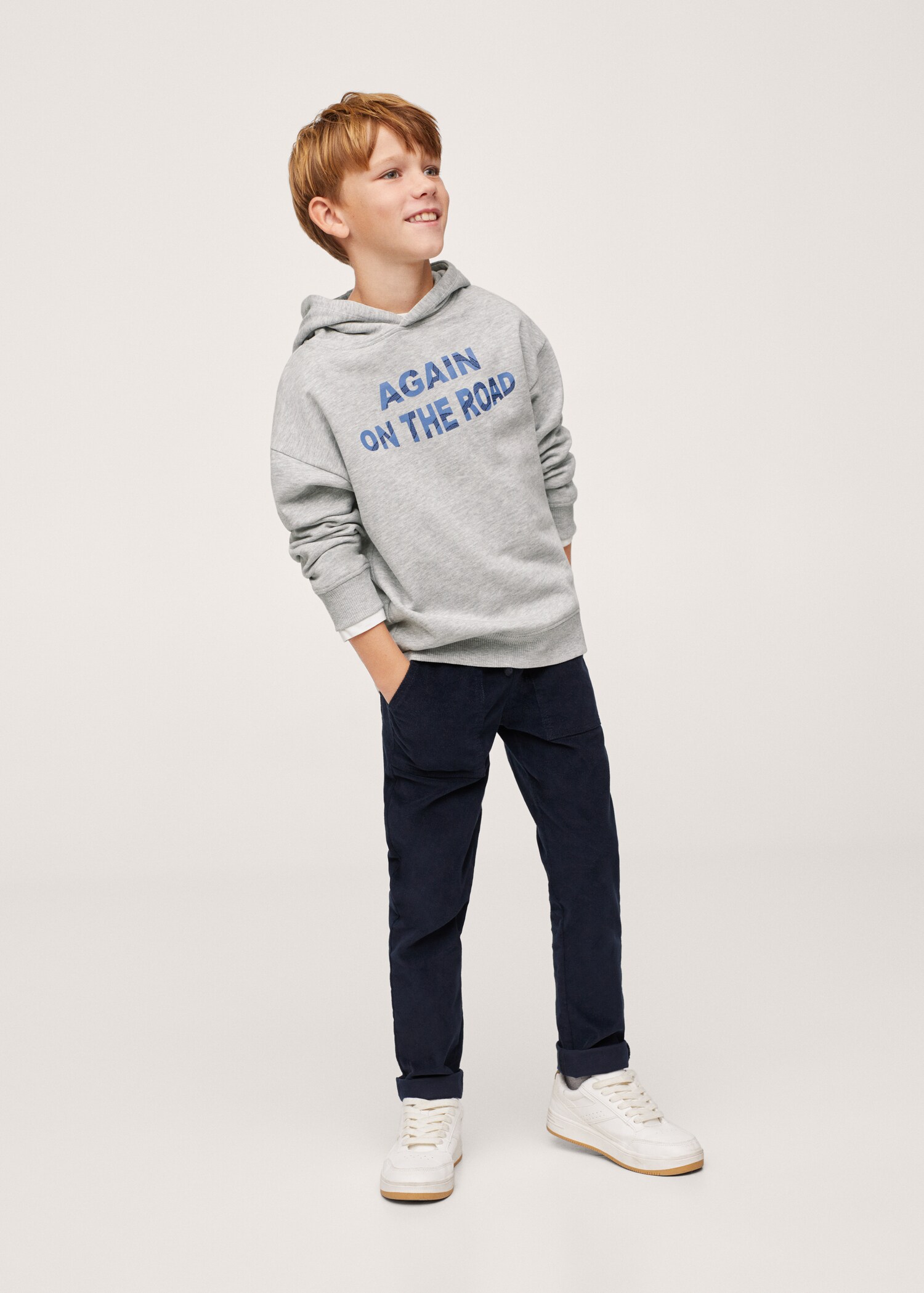 Sudadera algodón mensaje - Plano general