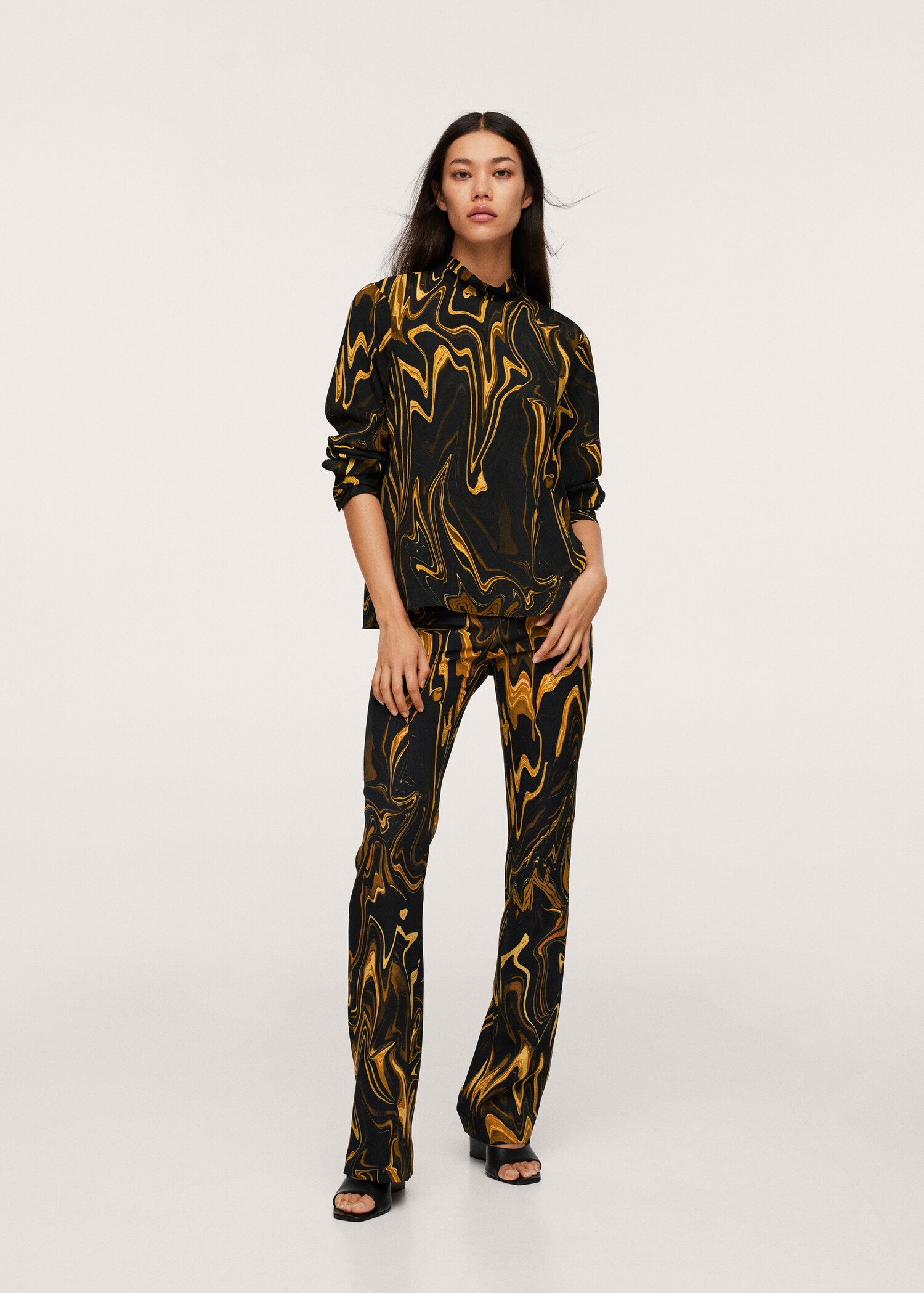 Marble-print blouse - General plane