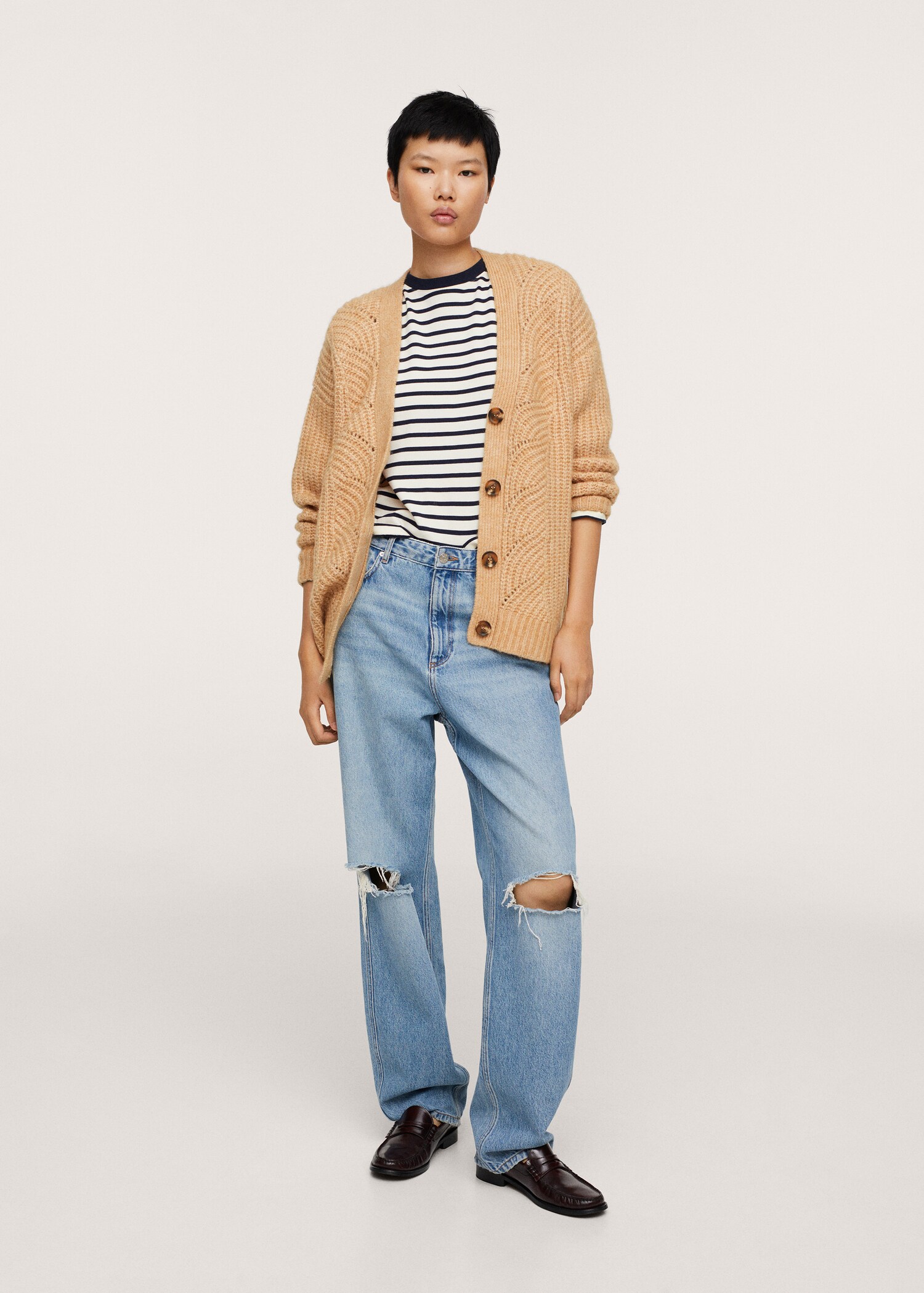 Cardigan punto oversize - Plano general