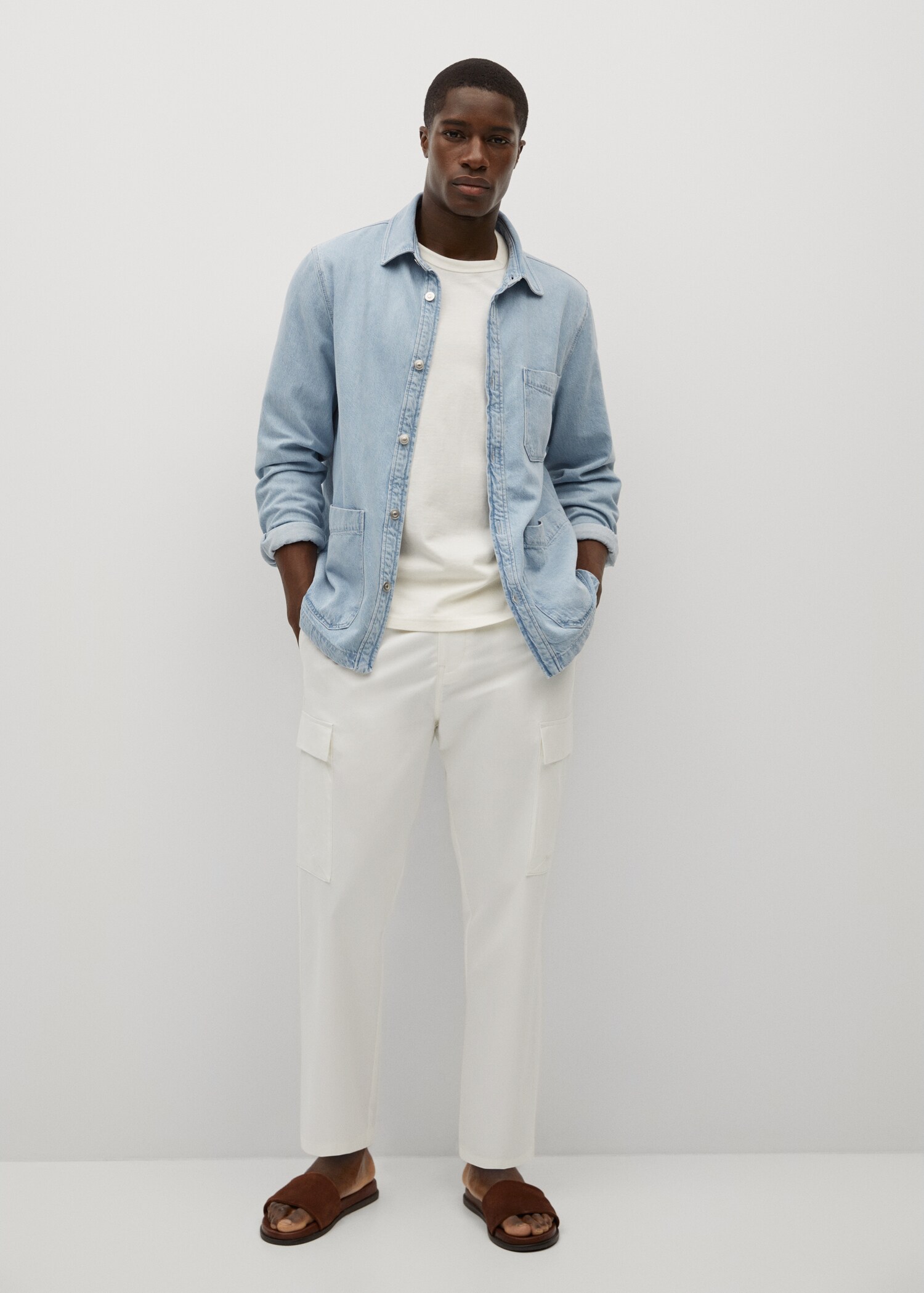 Pleated cargo pants - General plane