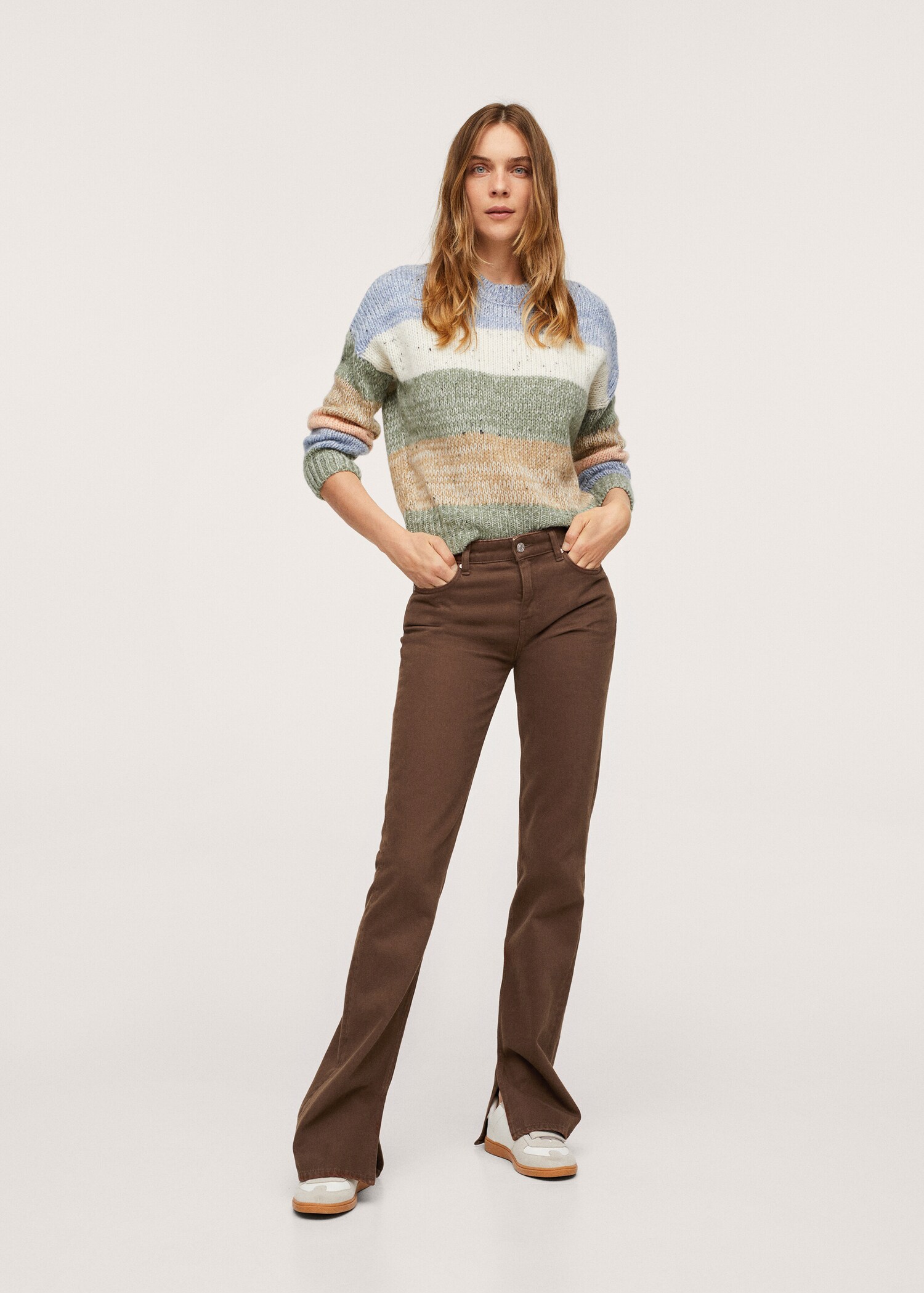 Slim jeans met zijsplitten - Overzichtstekening