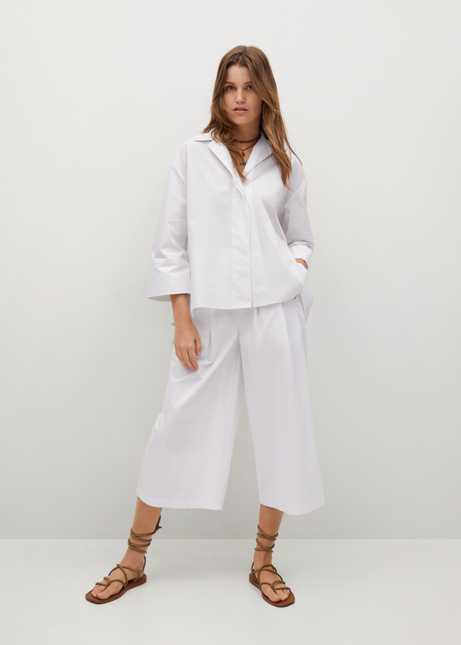 Oversized-Baumwollbluse - Allgemeine Ansicht