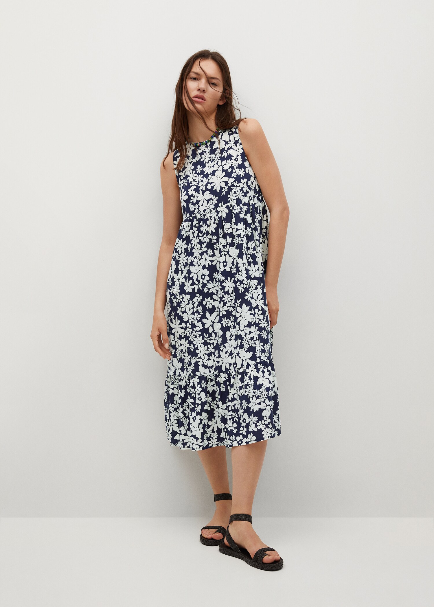 Vestido fluido estampado - Plano general