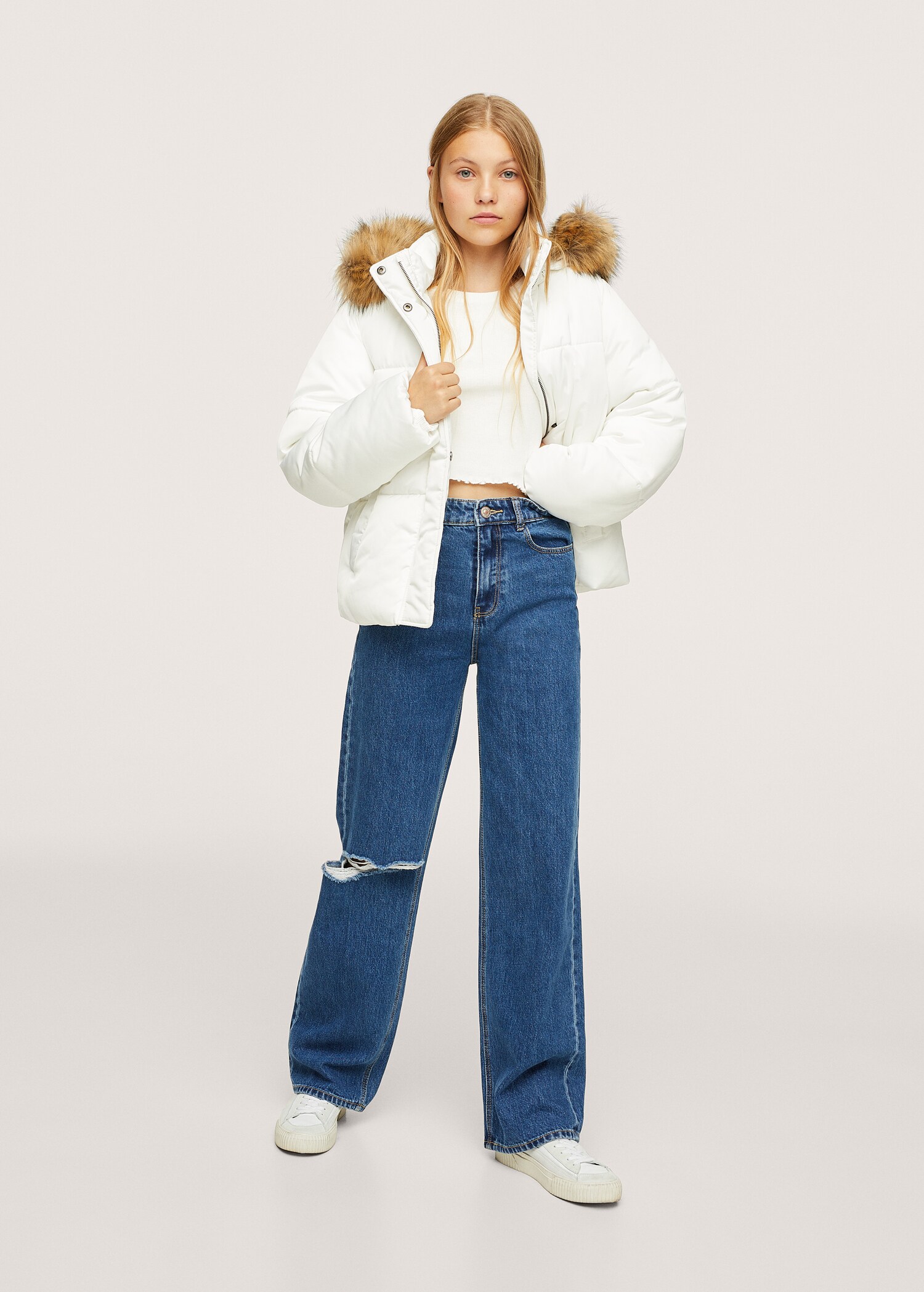 Anorak capucha pelo desmontable - Plano general
