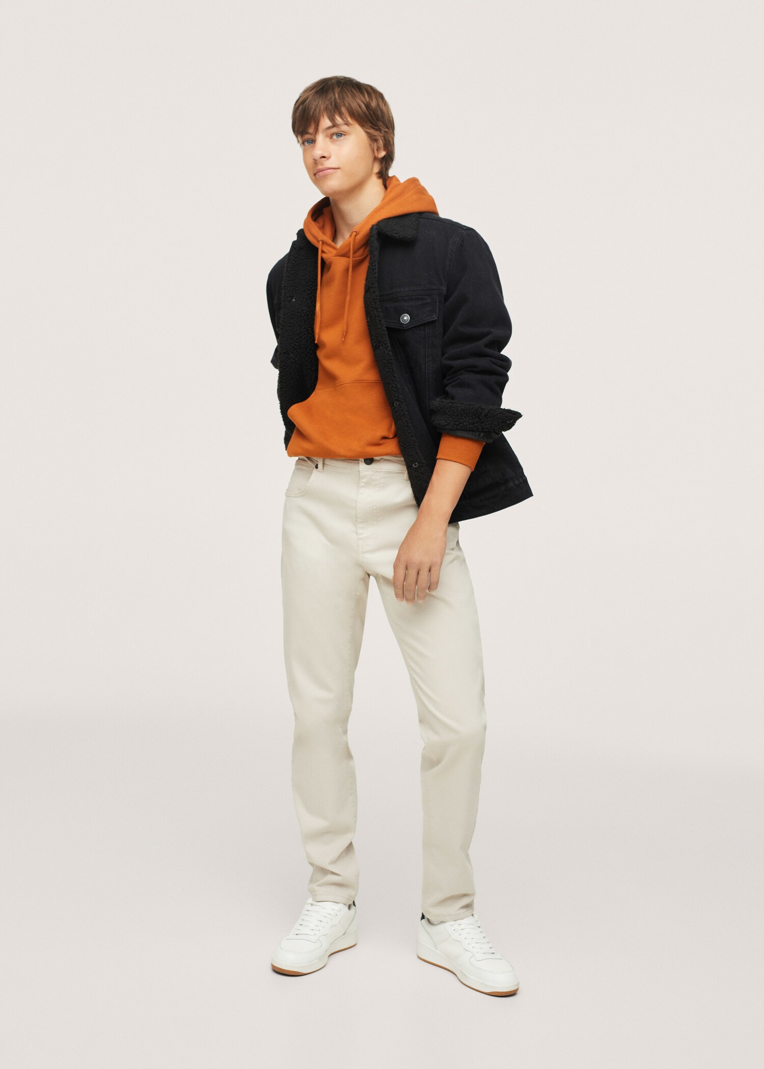 Regular-fit cotton trousers - General plane