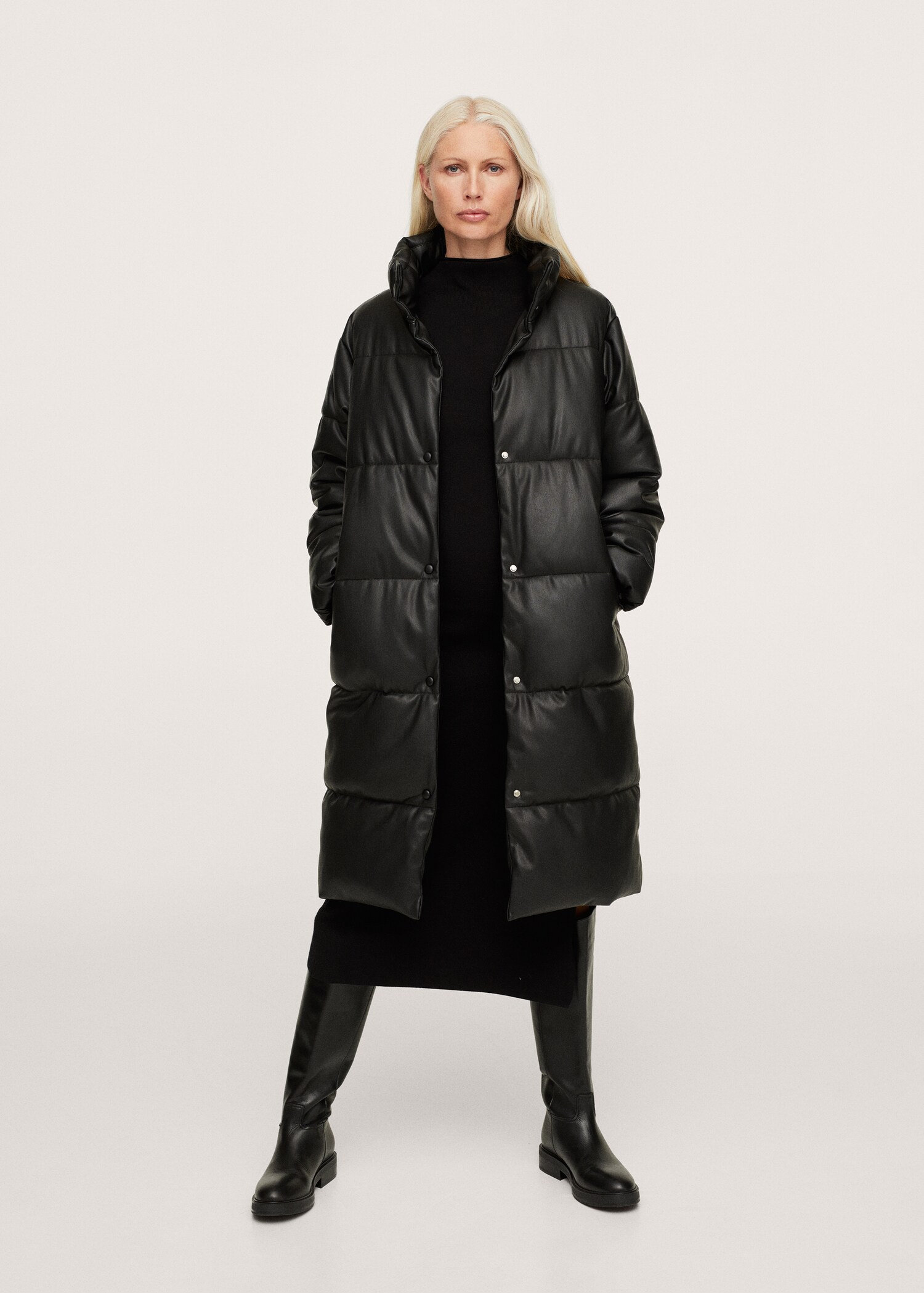 Prošívaný kabát oversize - Celkový náhled