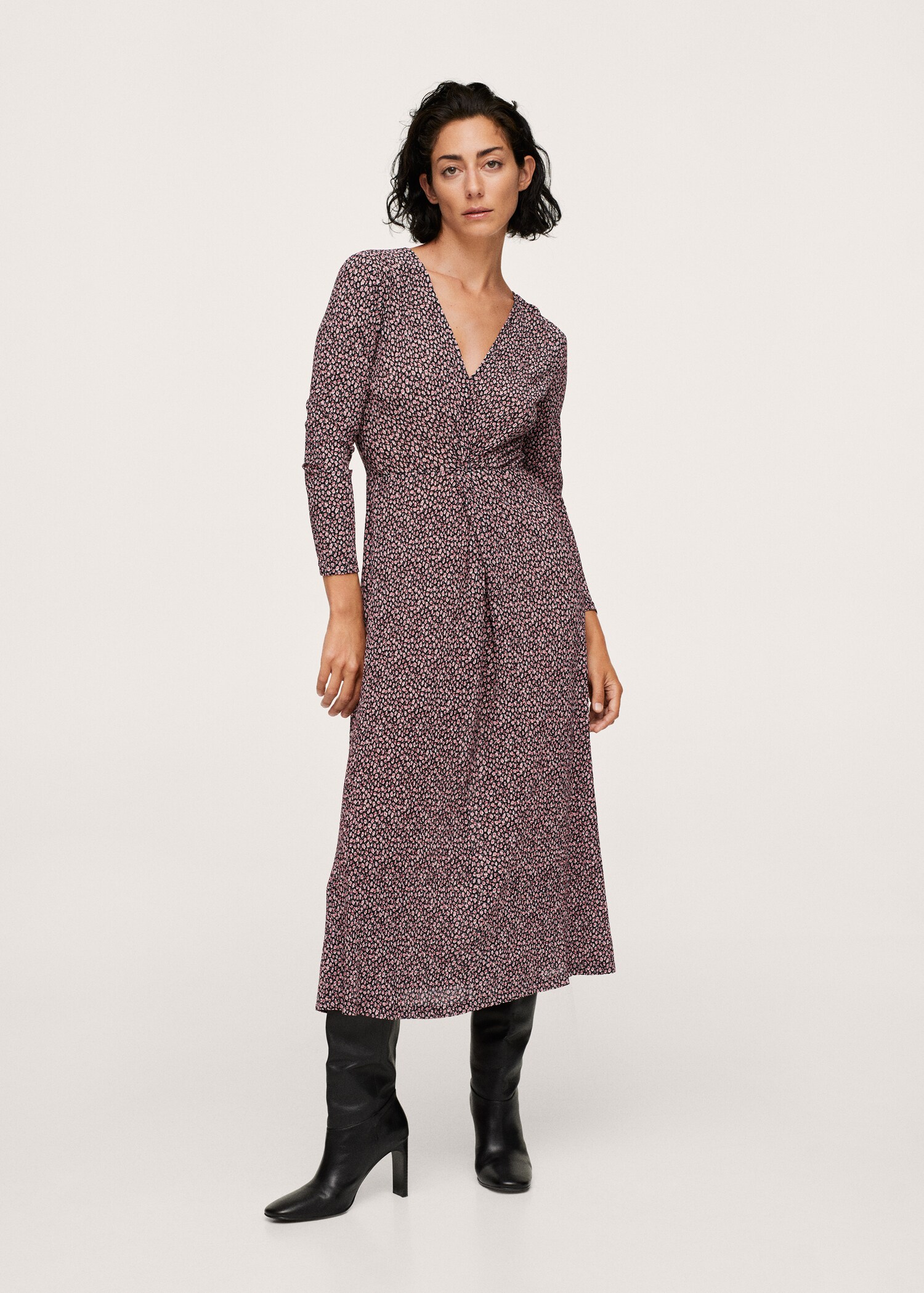 Vestido textura estampado - Plano general